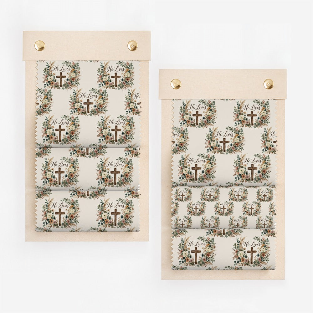 He Lives Cross Wreath Pattern Botanical Floral Product Type
He Lives, Christian, Religious, Cross, Wreath, Floral, Botanical, Faith, Inspirational, Easter, Spiritual, Pattern, Print, Design, Nature, Spring, Greenery, Cream, Beige, Holy Week