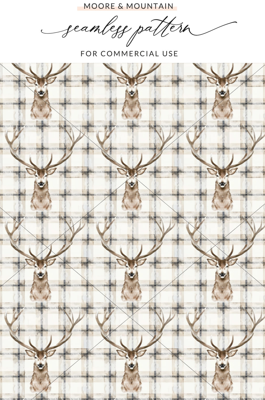 Moore & Mountain Seamless Pattern for Commercial Use