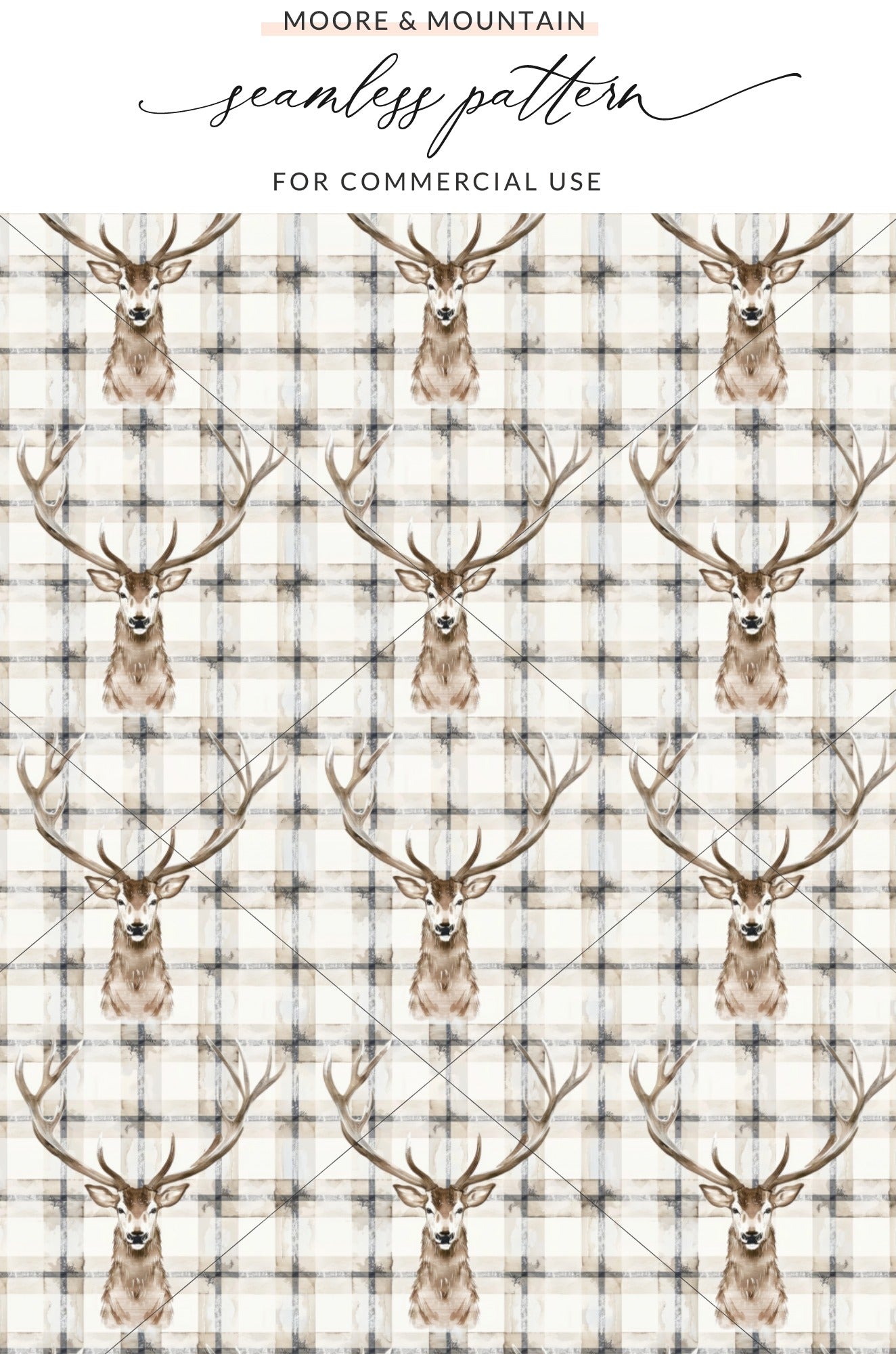 Moore & Mountain Seamless Pattern for Commercial Use