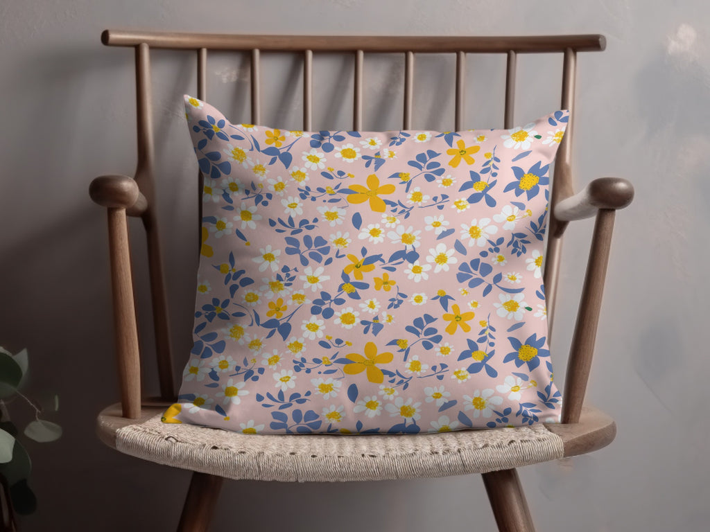 Vibrant Floral Design Decorative Cushion for Home Decor