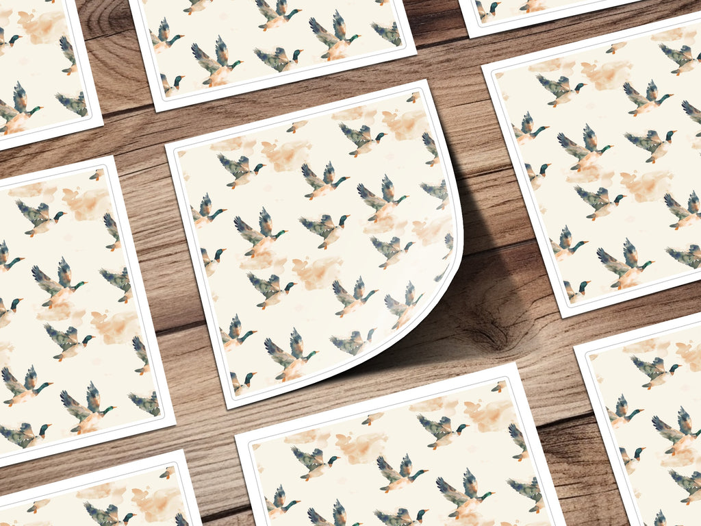 Watercolor Flying Birds Design Wall Art Decor