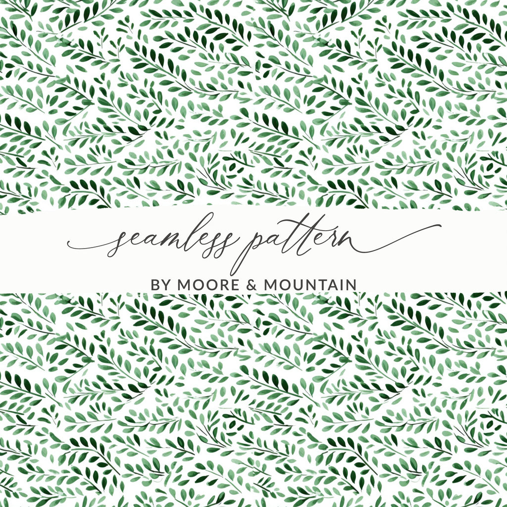 Green Leafy Artistic Seamless Pattern for Various Uses