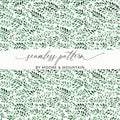 Green Leafy Artistic Seamless Pattern for Various Uses