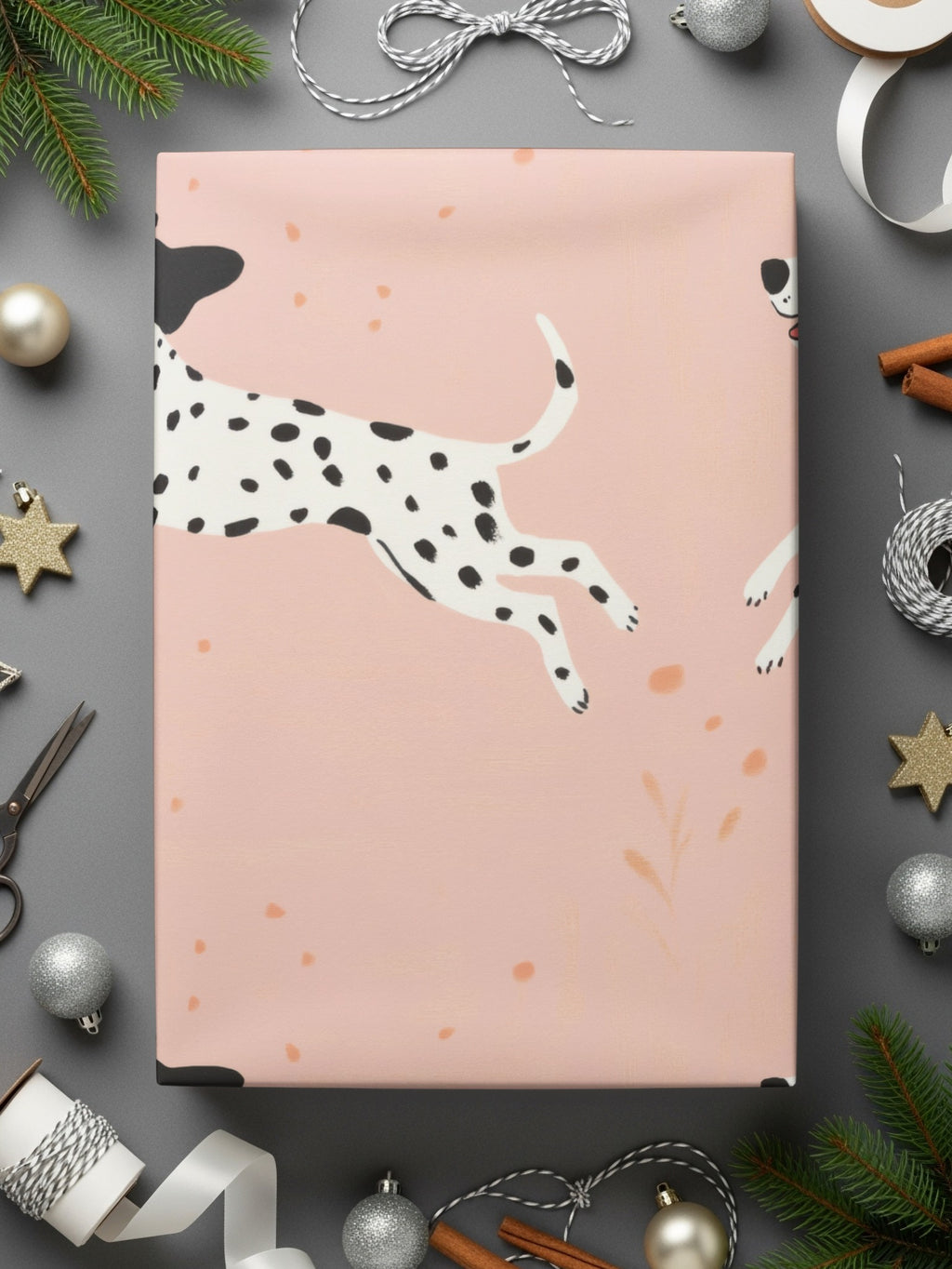 Dalmatian Digital Seamless, Puppy Pattern, Pink Background, Dog Pattern, JPEG Files, Scaled Patterns, Dog Lover Gift, Pet Design