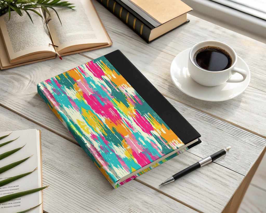 Vibrant Abstract Design Hardcover Journal Notebook