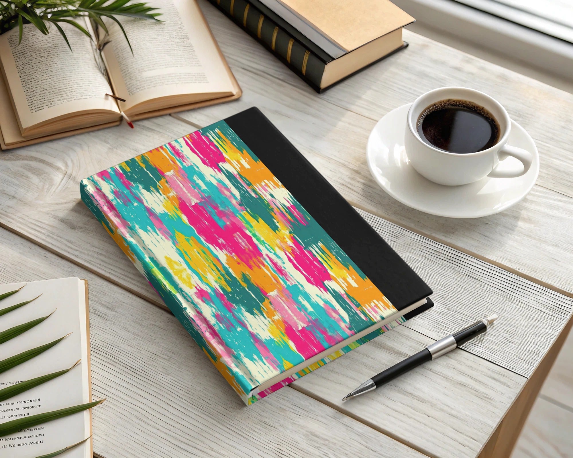 Vibrant Abstract Design Hardcover Journal Notebook