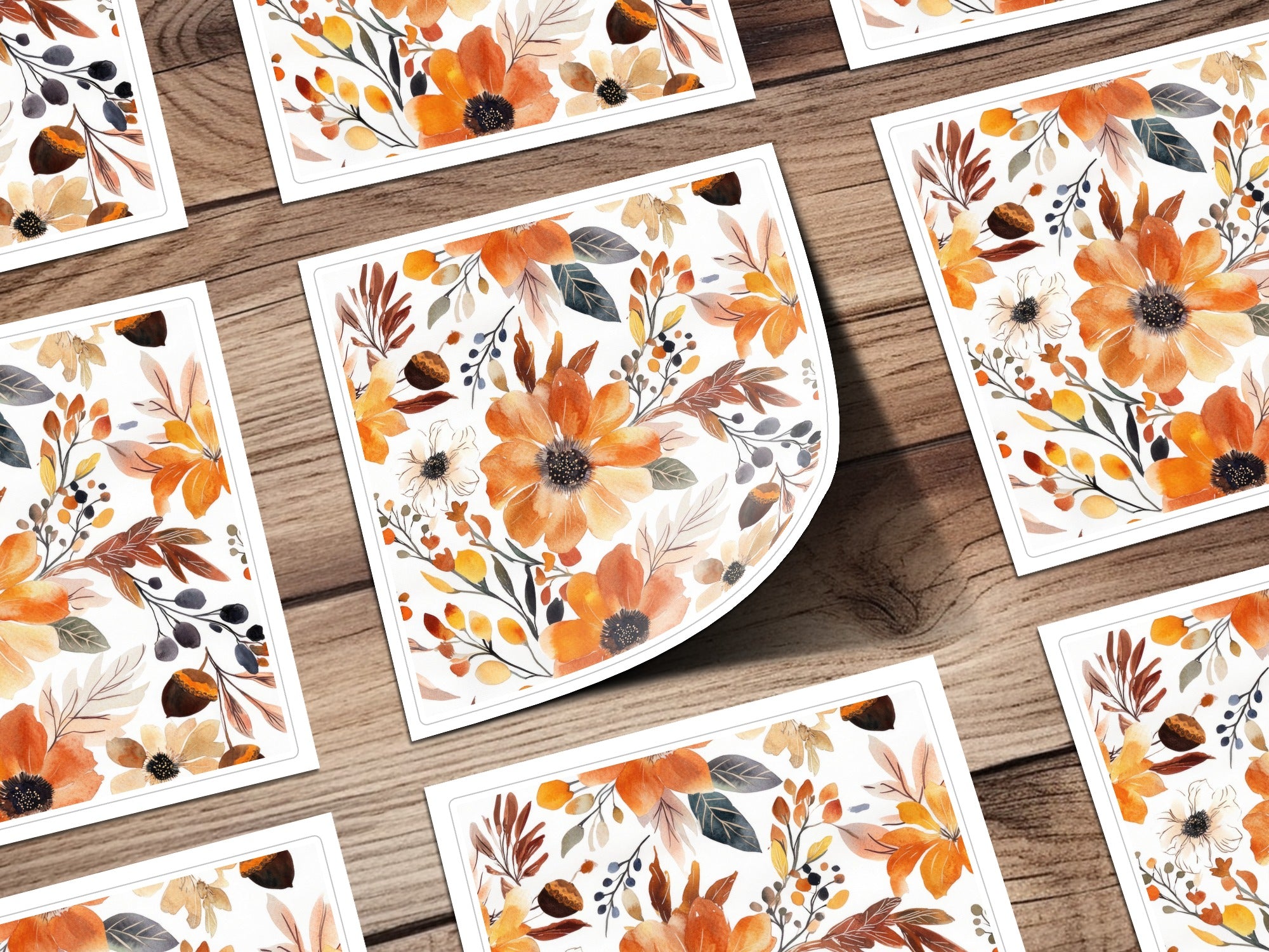 Autumn Floral Pattern Design Art Print for Framed Product