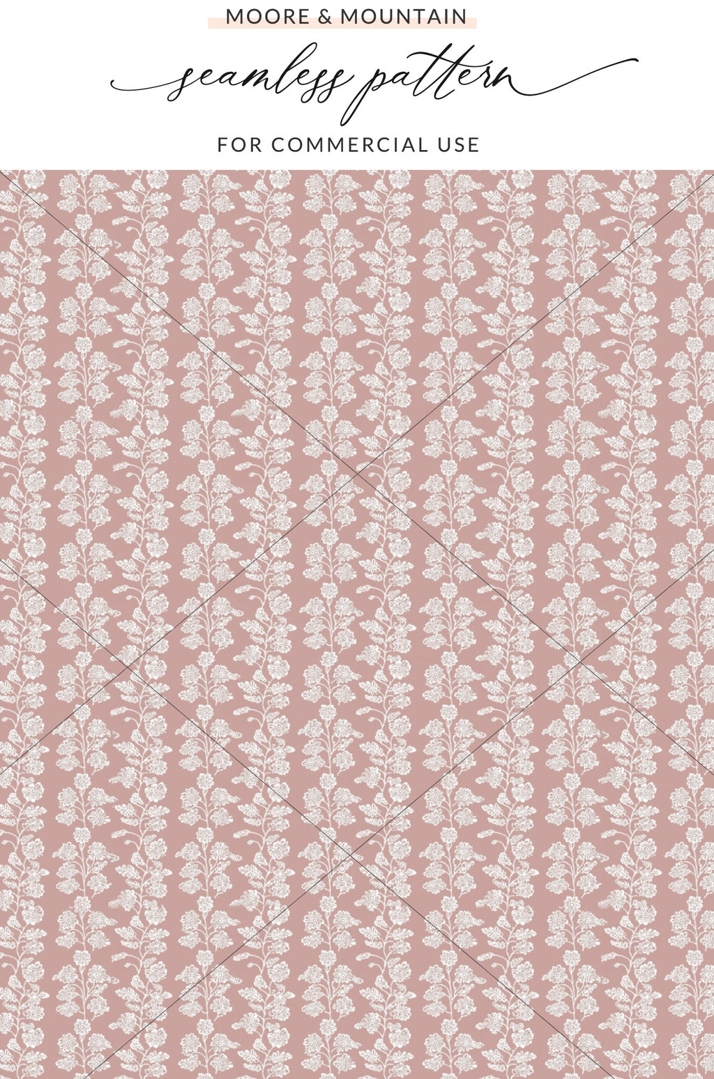Seamless Pattern with Delicate Floral Design for Commercial Use