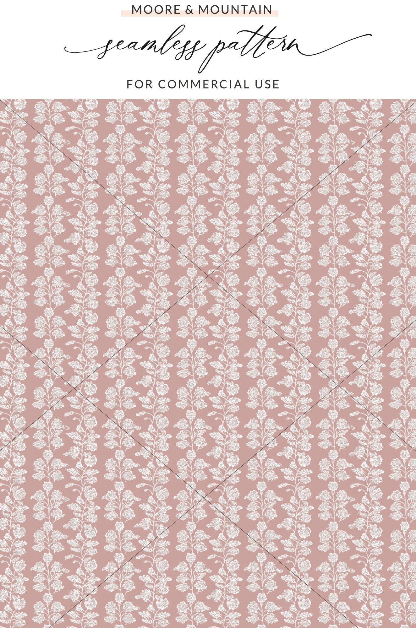 Seamless Pattern with Delicate Floral Design for Commercial Use