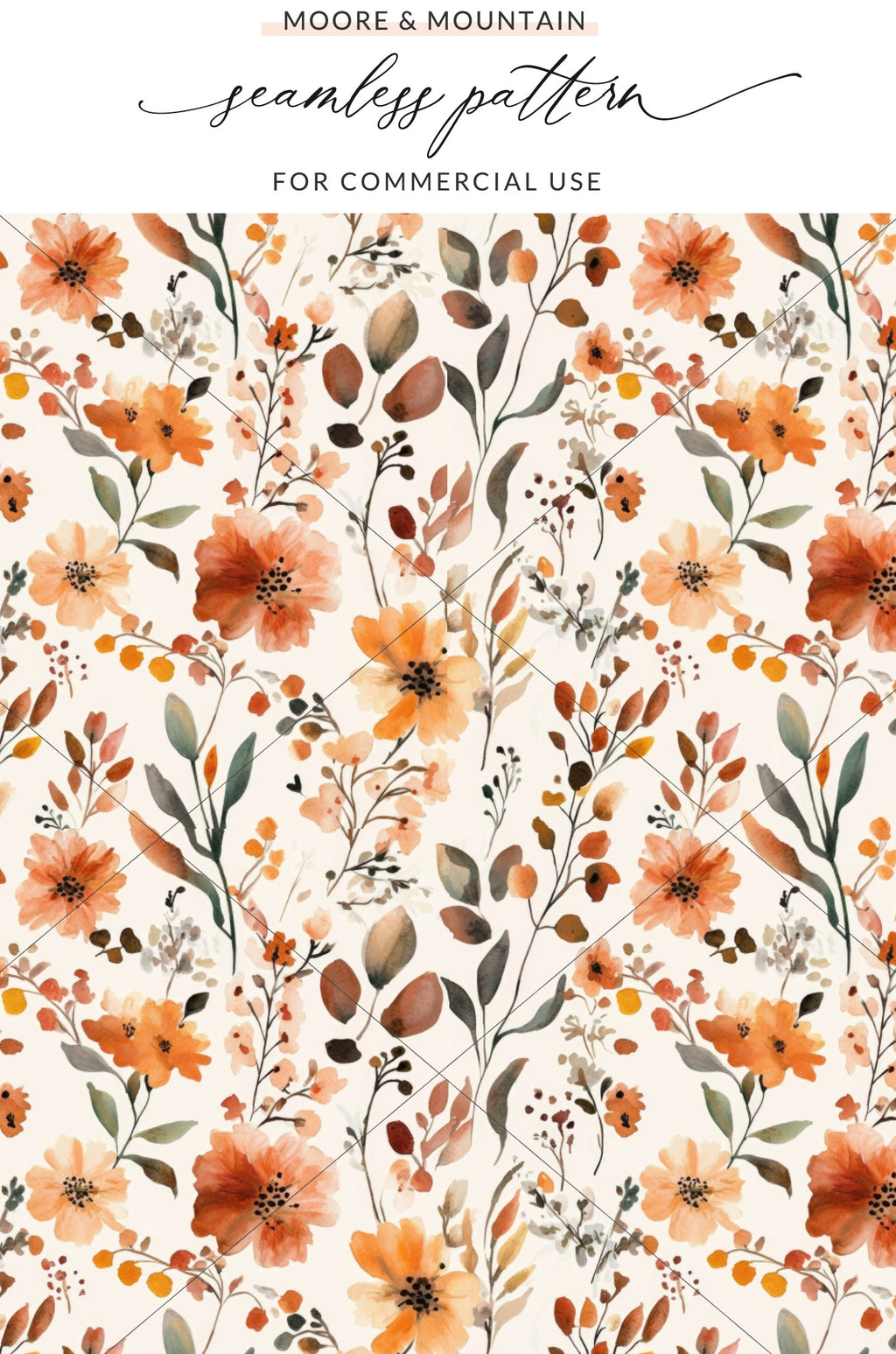 Moore and Mountain Seamless Pattern For Commercial Use