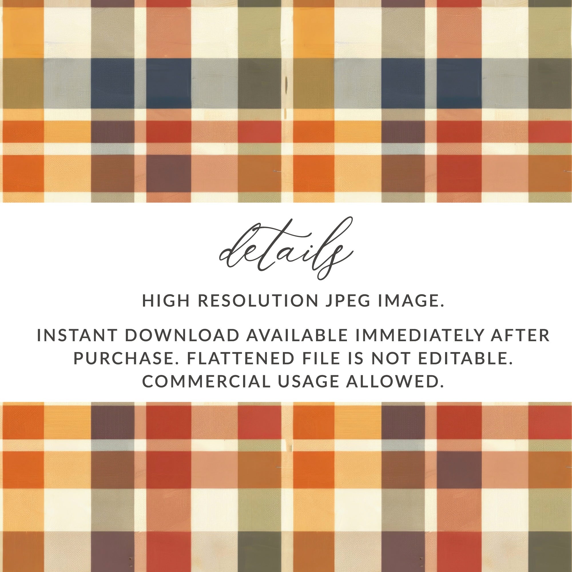 High Resolution Plaid Pattern Instant Download Image