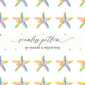 Vibrant Starfish Bow Seamless Pattern Design product type