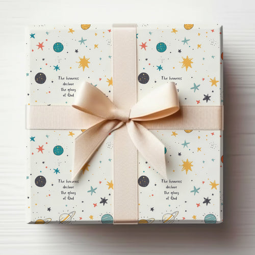 The heavens declare the glory of God gift wrap
