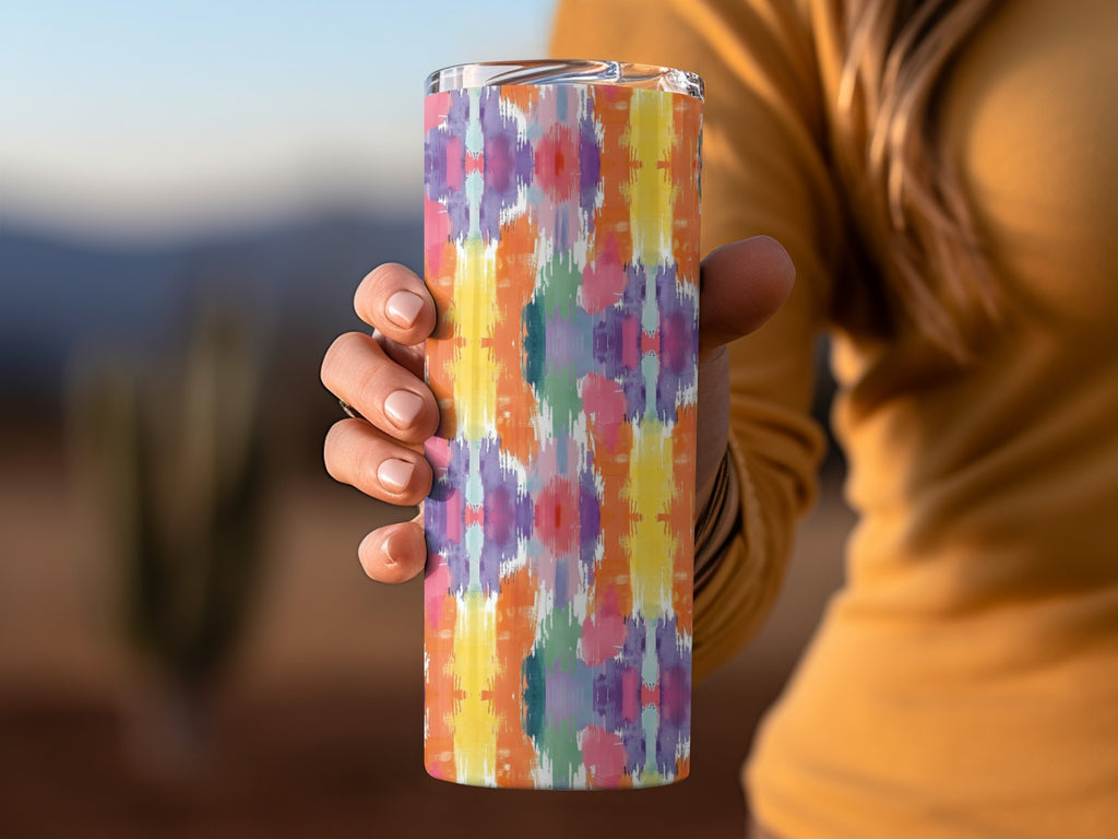Vibrant Colorful Abstract Pattern Travel Mug Product