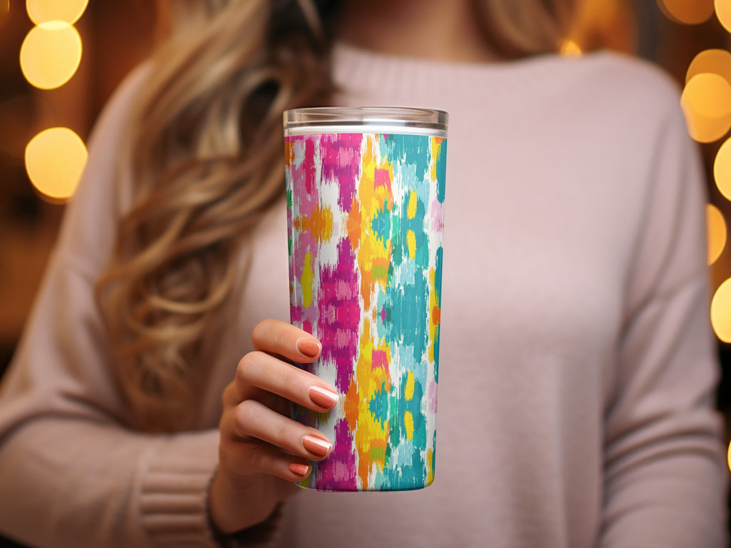 Colorful Abstract Pattern Insulated Tumbler