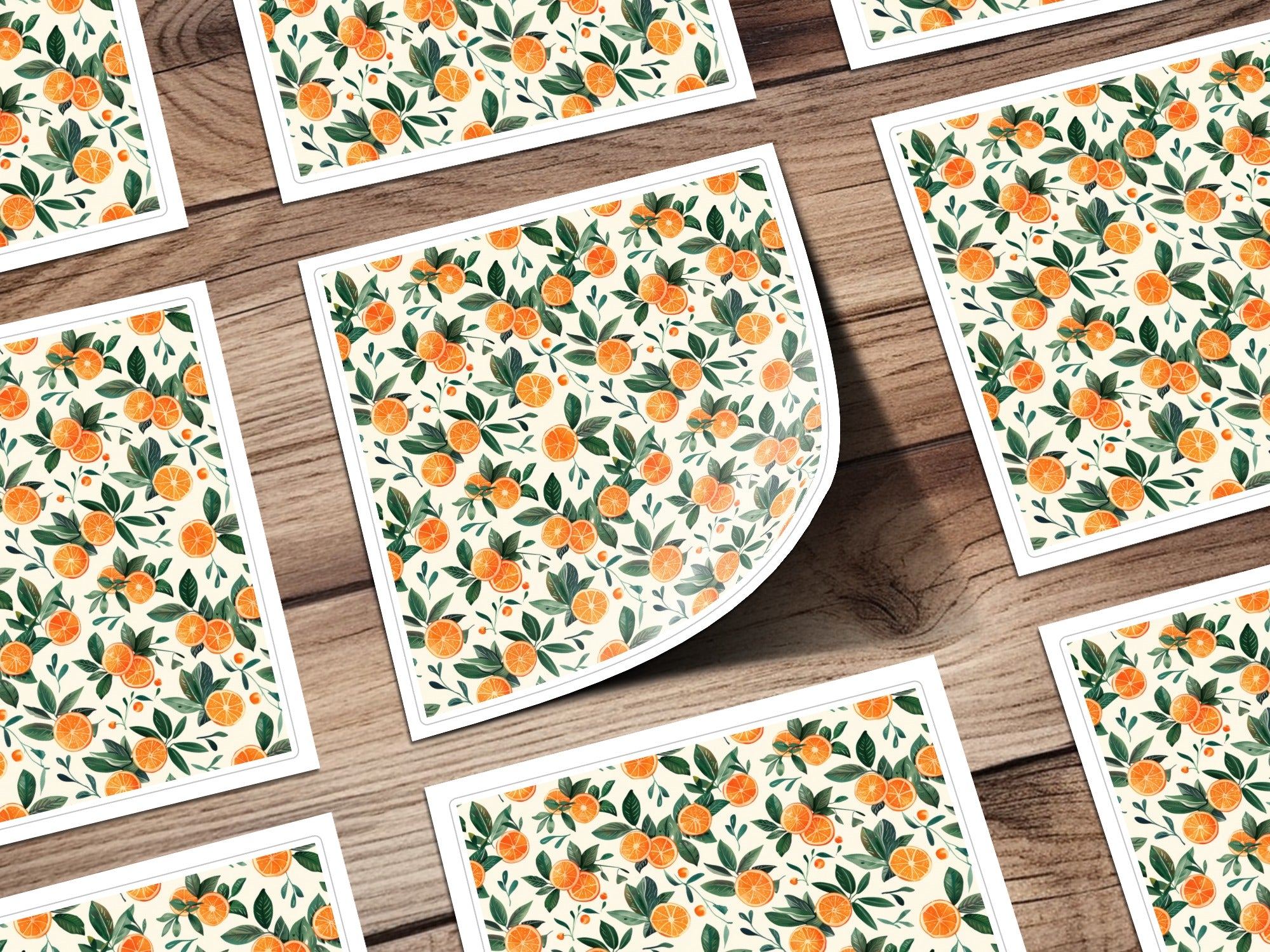 Bright and Colorful Orange Pattern Sticker Product
