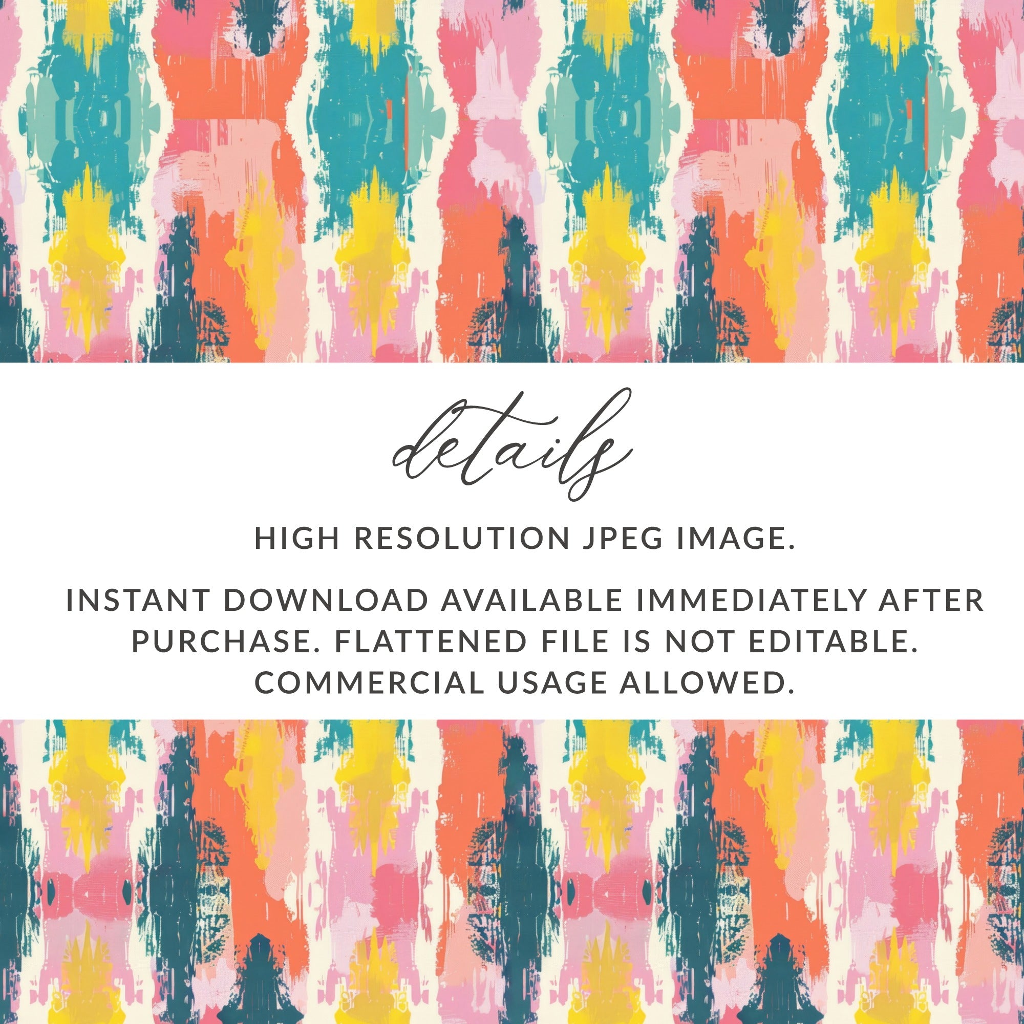 Instant Download High Resolution Colorful JPEG Image