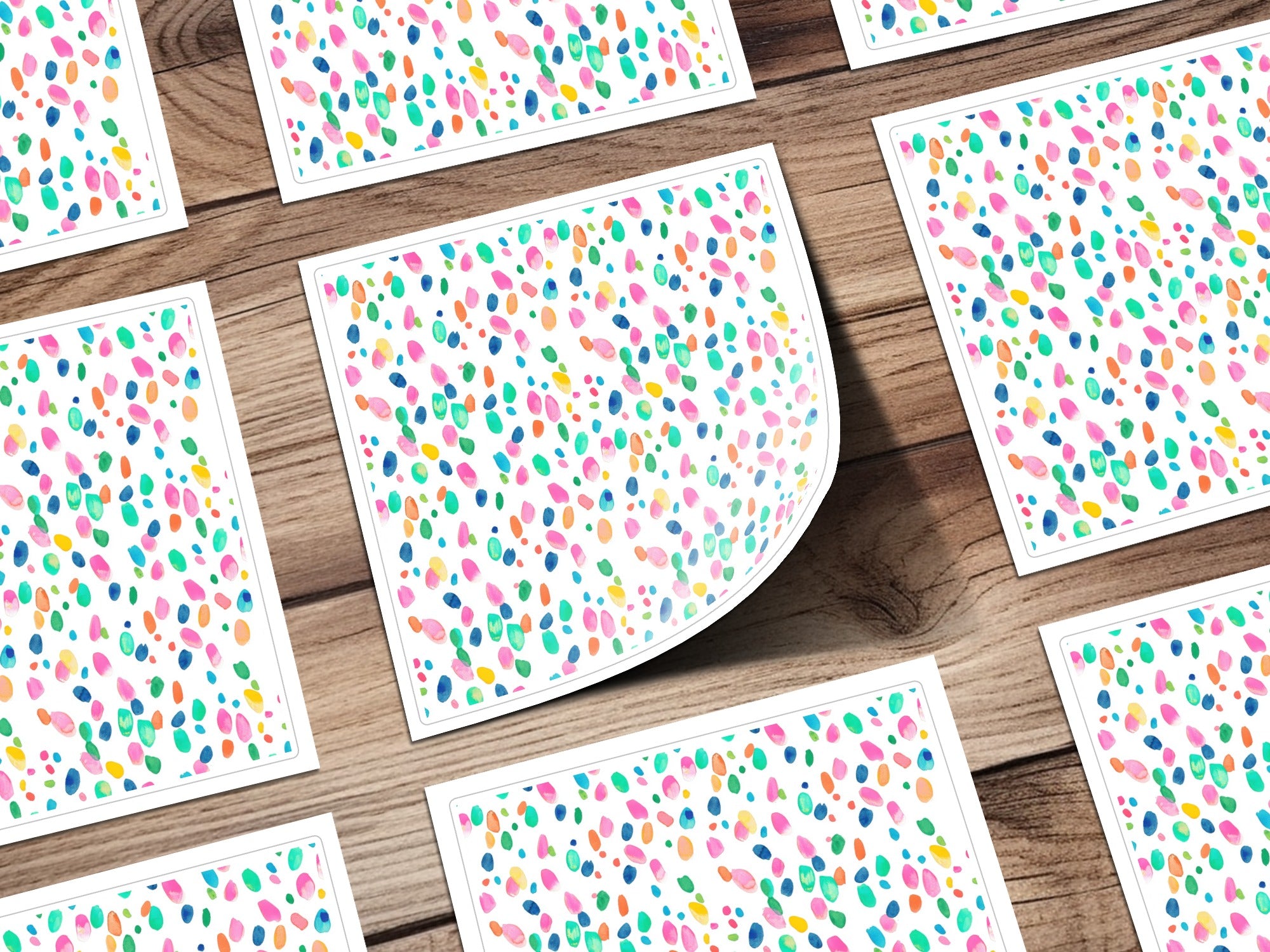 Colorful Dot Pattern Vibrant Design Stationery Product