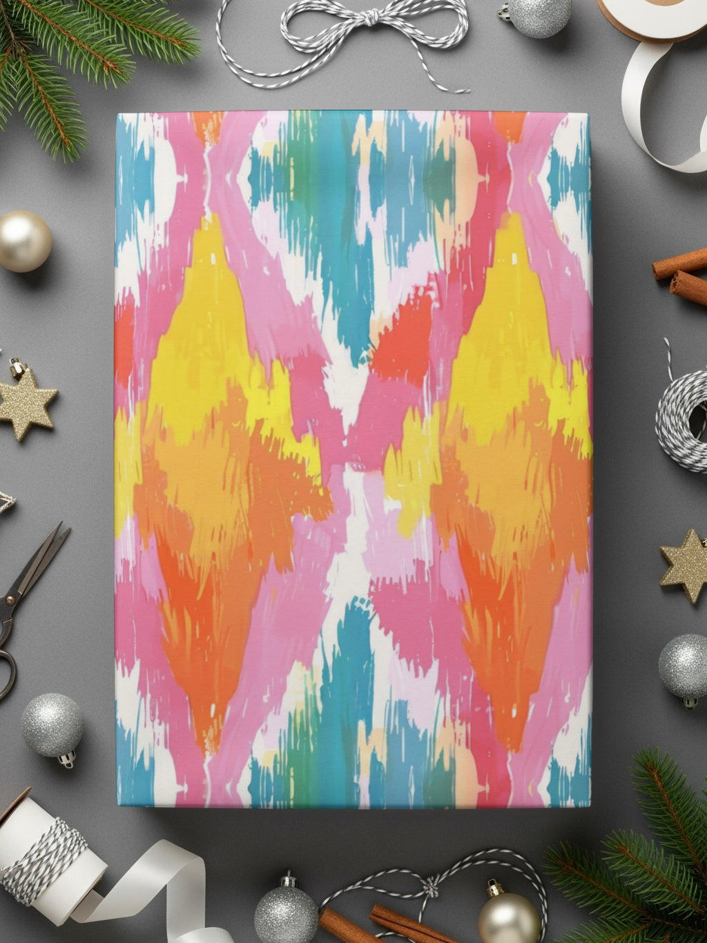 Vibrant Multicolor Abstract Pattern Gift Wrap