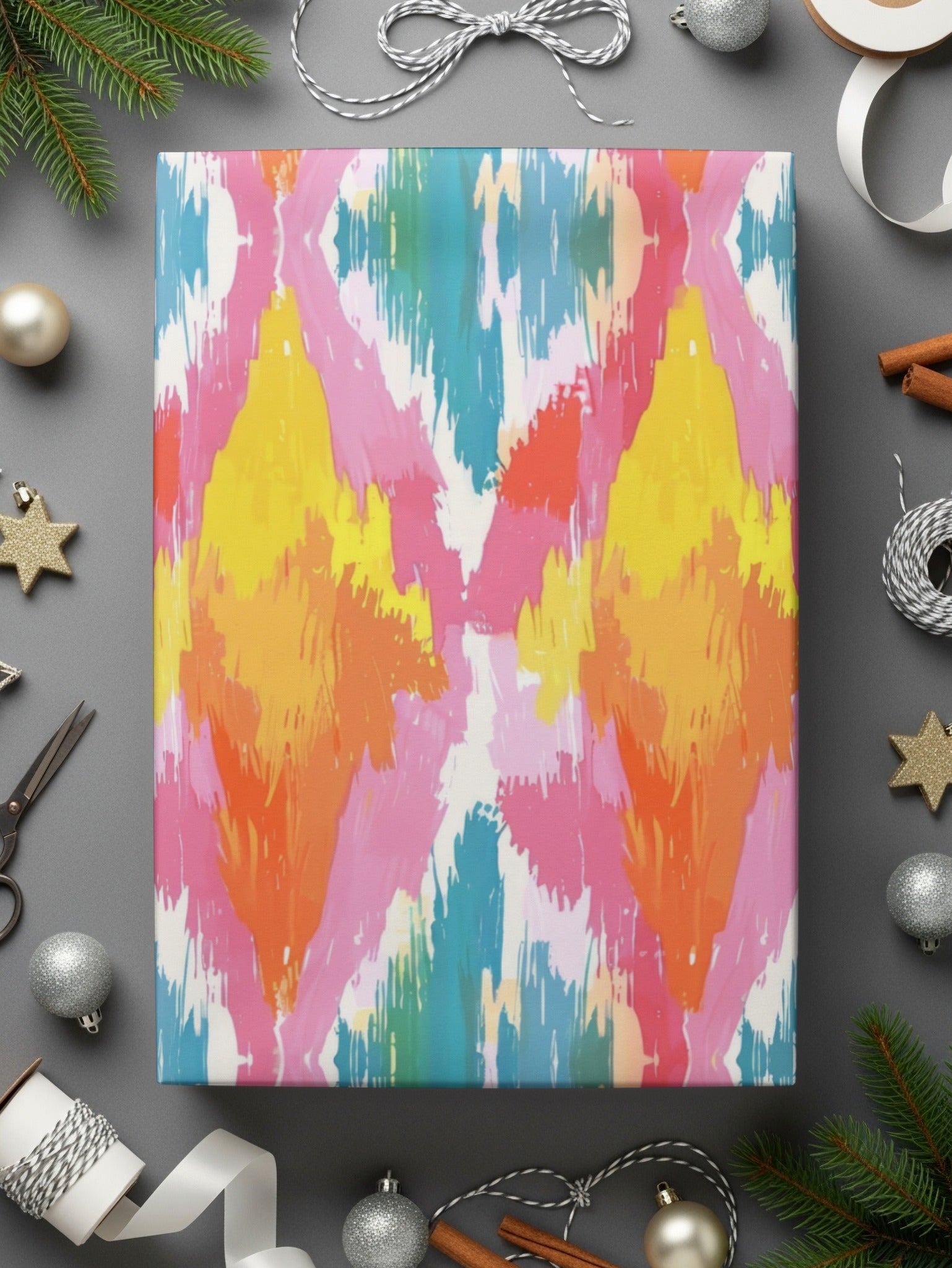 Vibrant Multicolor Abstract Pattern Gift Wrap
