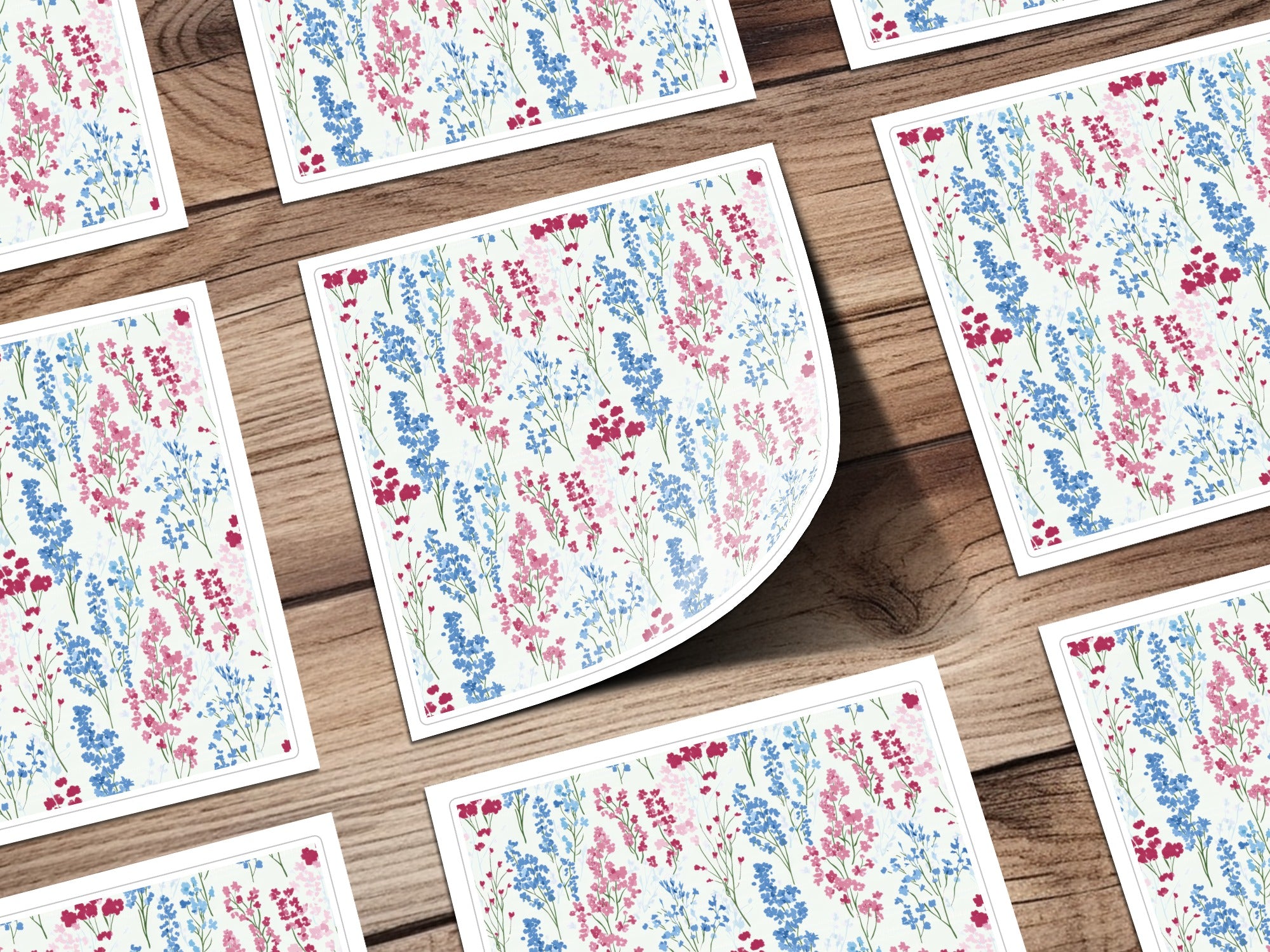 Beautiful Floral Pattern Stickers for Craft and Decoration