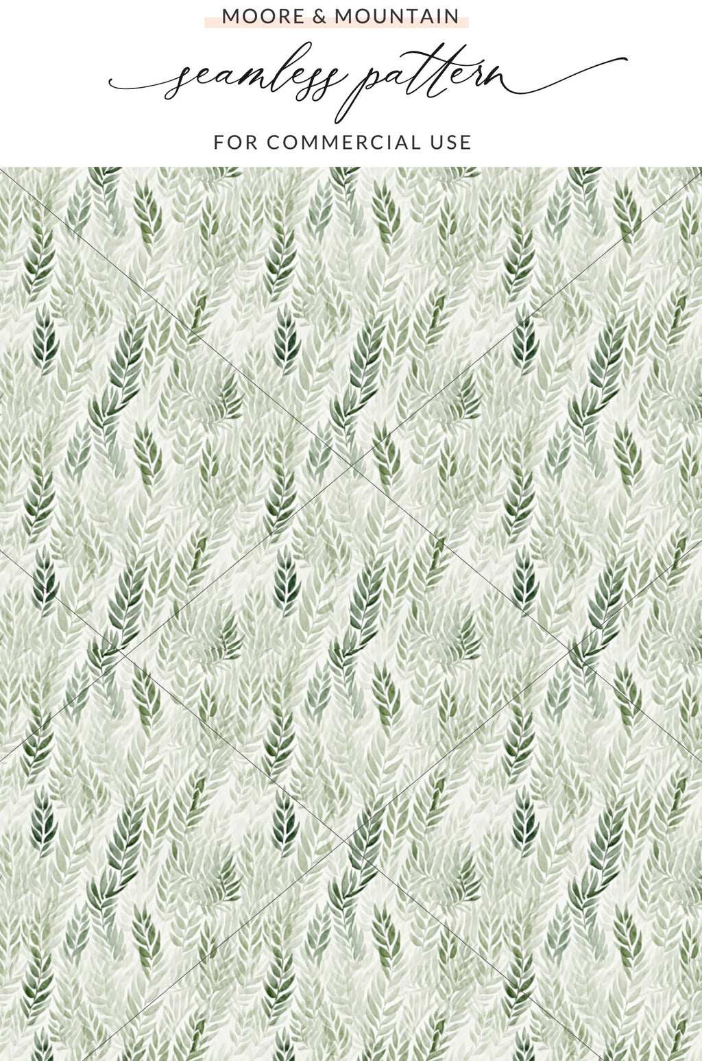 Green Leaf Seamless Pattern for Commercial Use Product