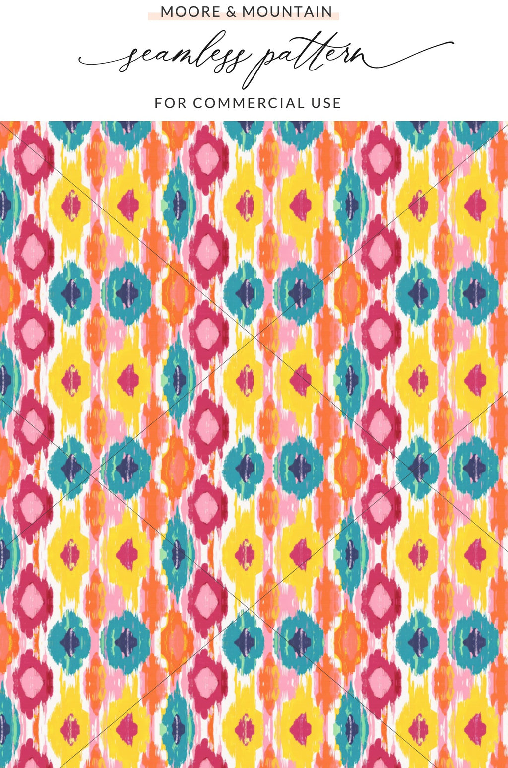 Moore & Mountain Seamless Pattern For Commercial Use