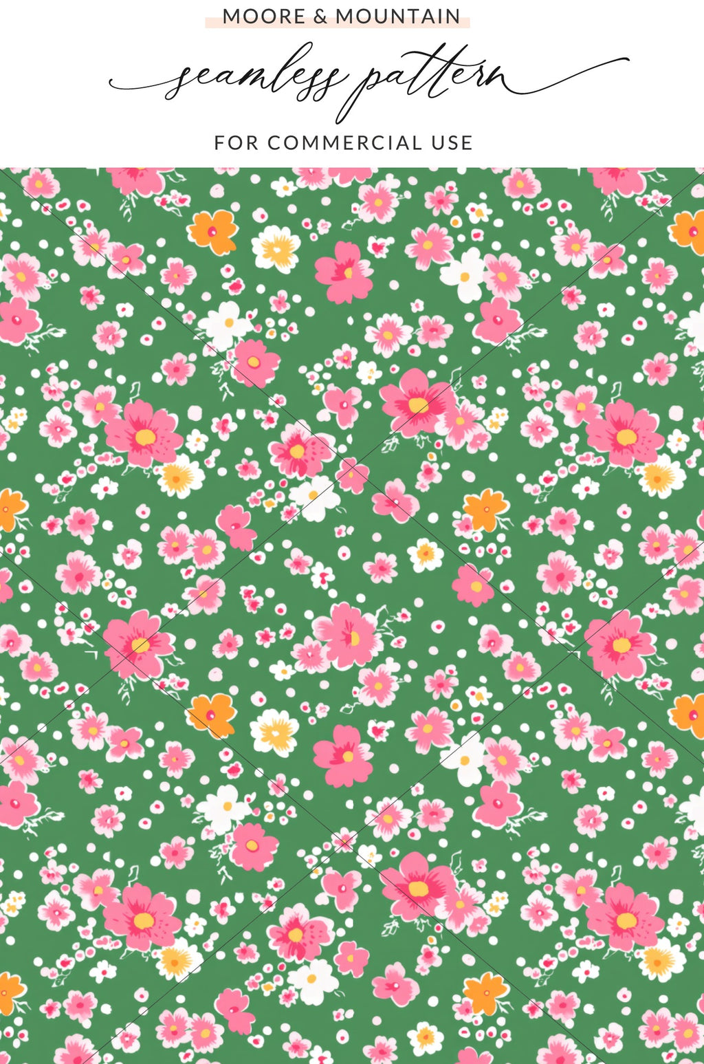 Colorful Floral Seamless Pattern for Commercial Use