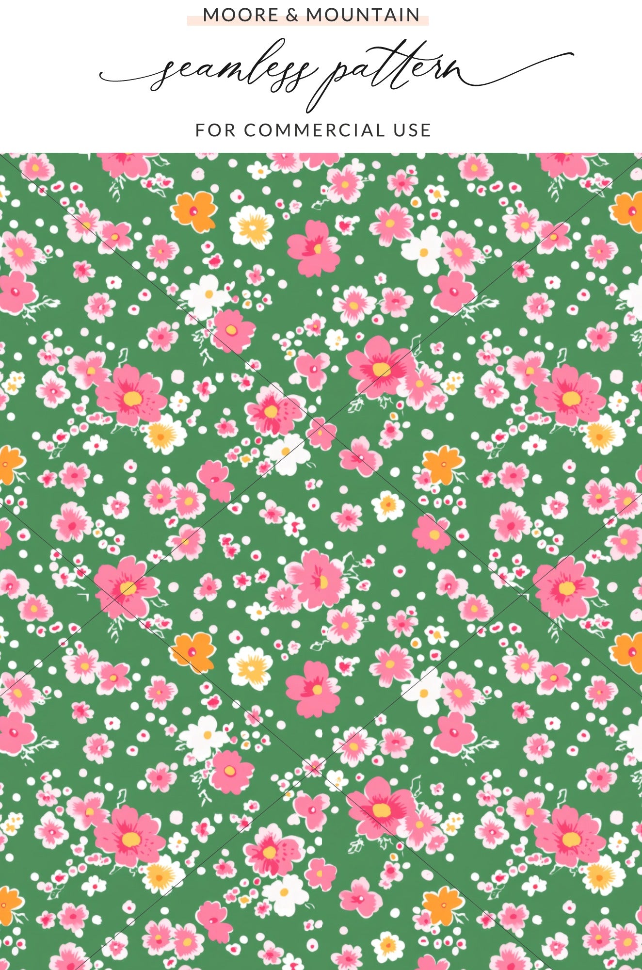 Colorful Floral Seamless Pattern for Commercial Use