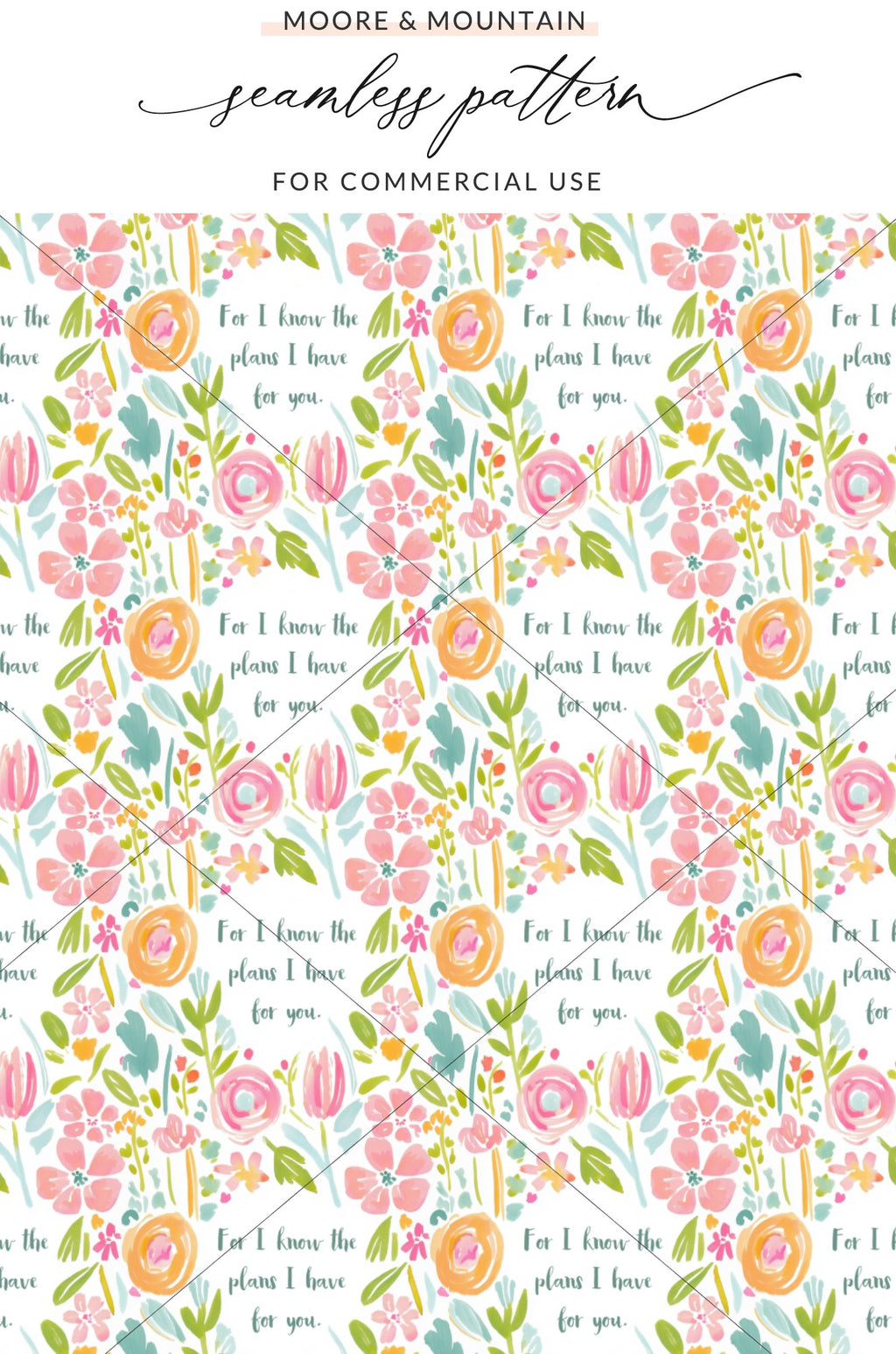 Colorful Floral Seamless Pattern for Commercial Use