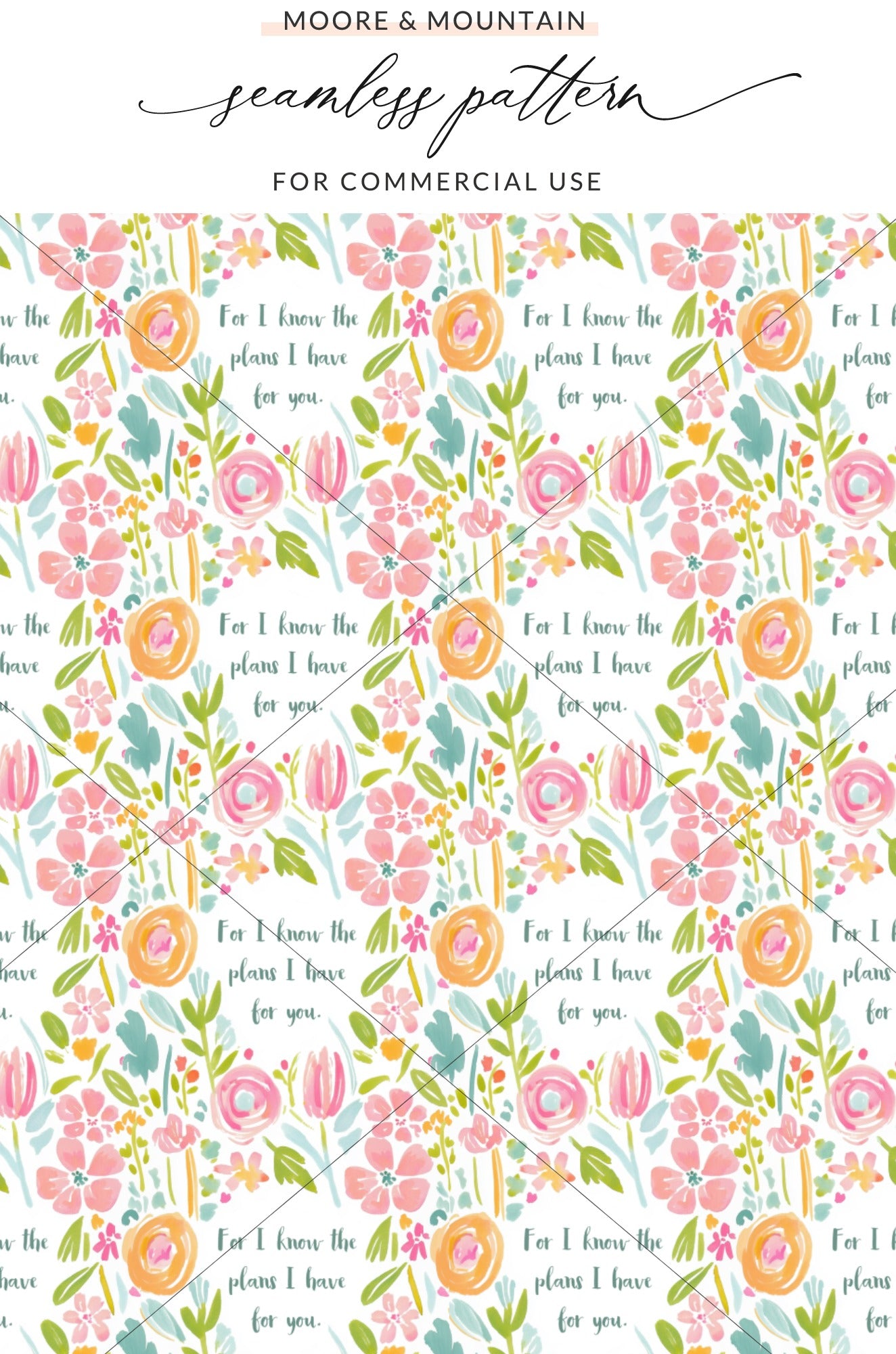 Colorful Floral Seamless Pattern for Commercial Use