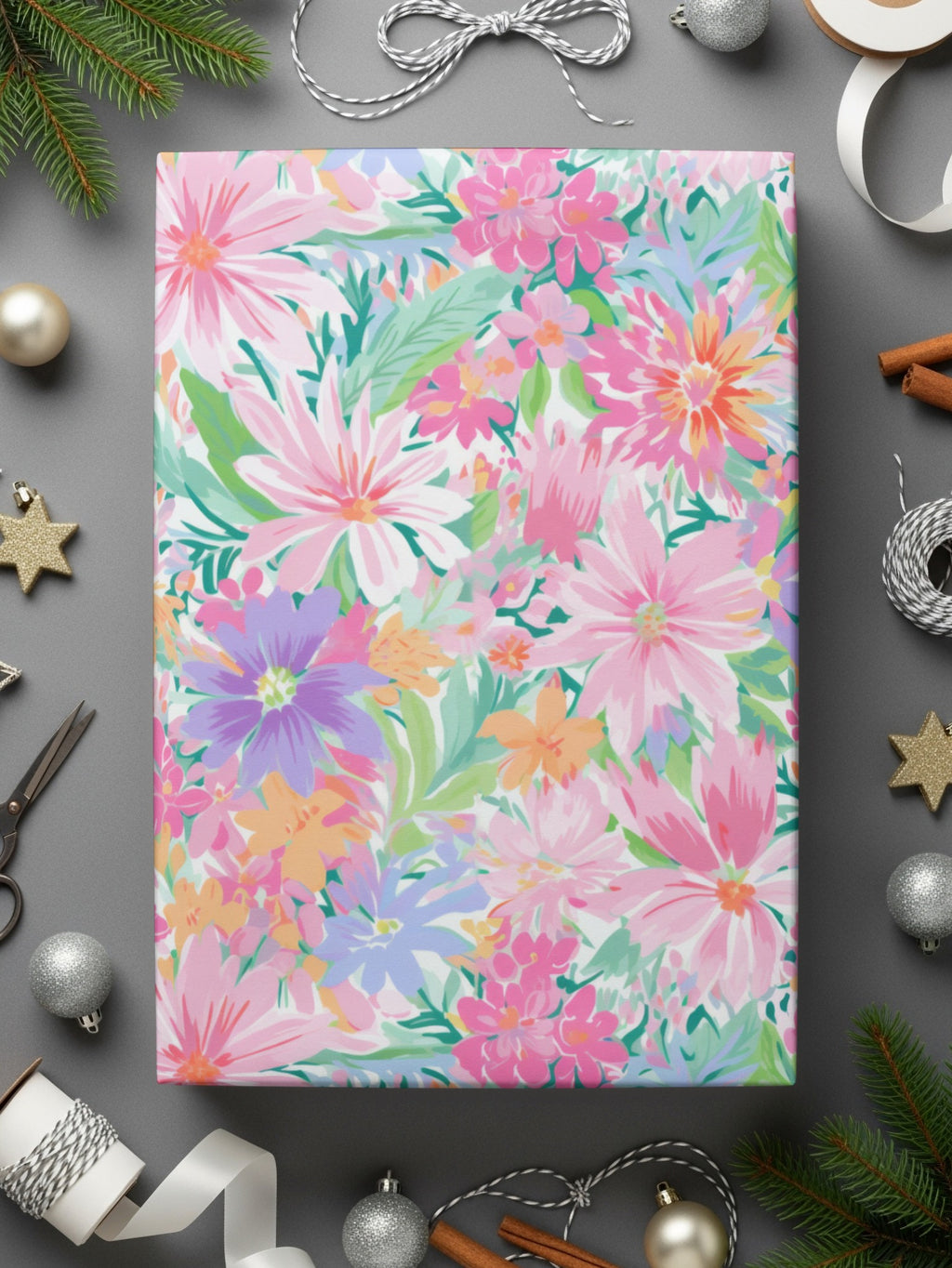 Vibrant Floral Gift Wrap for Any Occasion