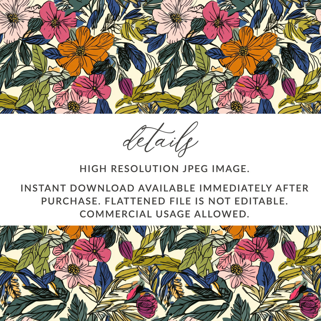 High Resolution Floral Pattern Digital Download