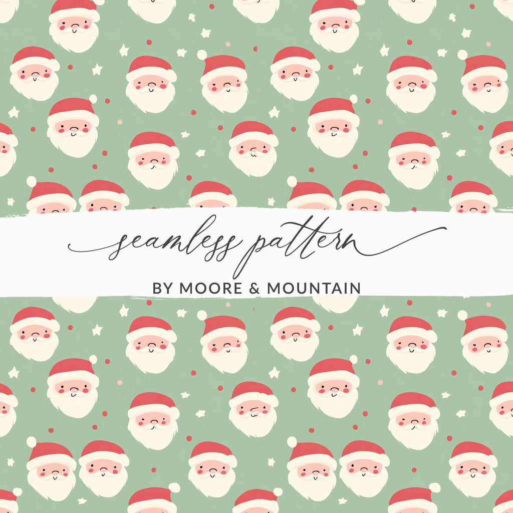 Cute Santa Claus Themed Seamless Pattern Design