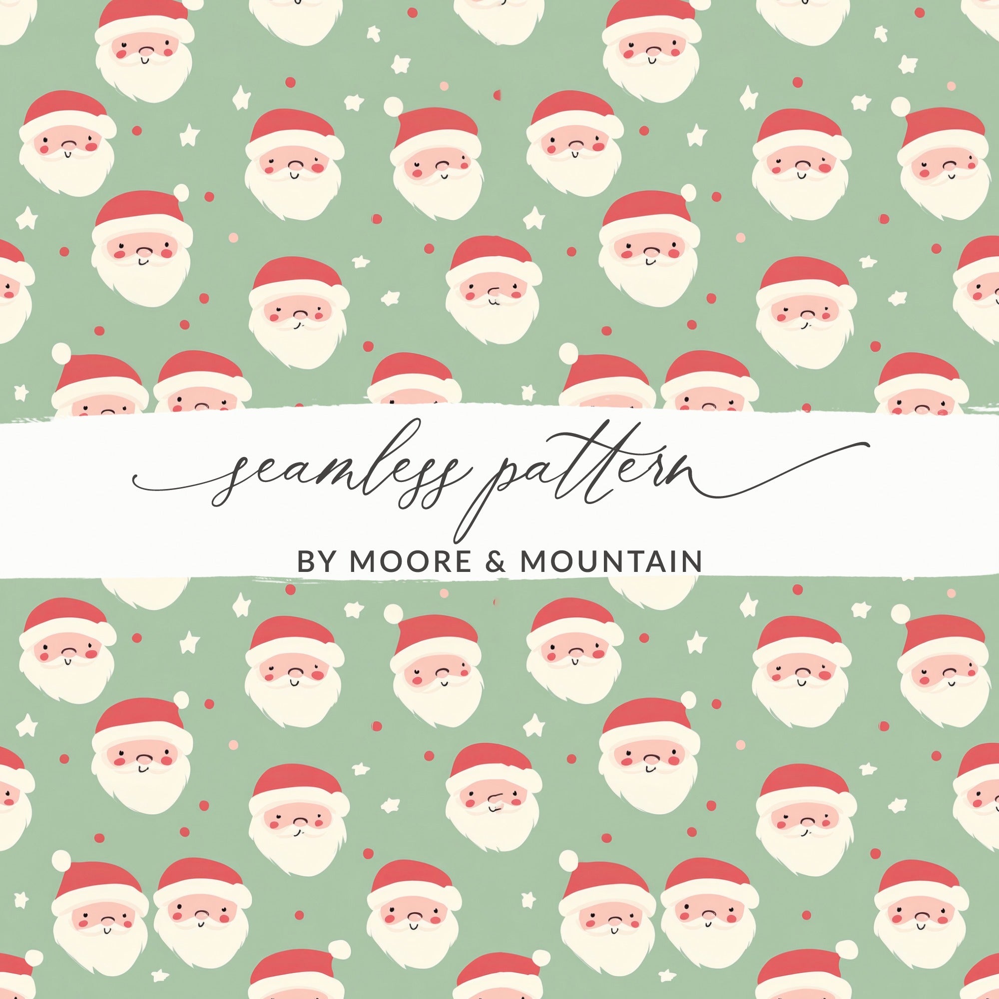 Cute Santa Claus Themed Seamless Pattern Design