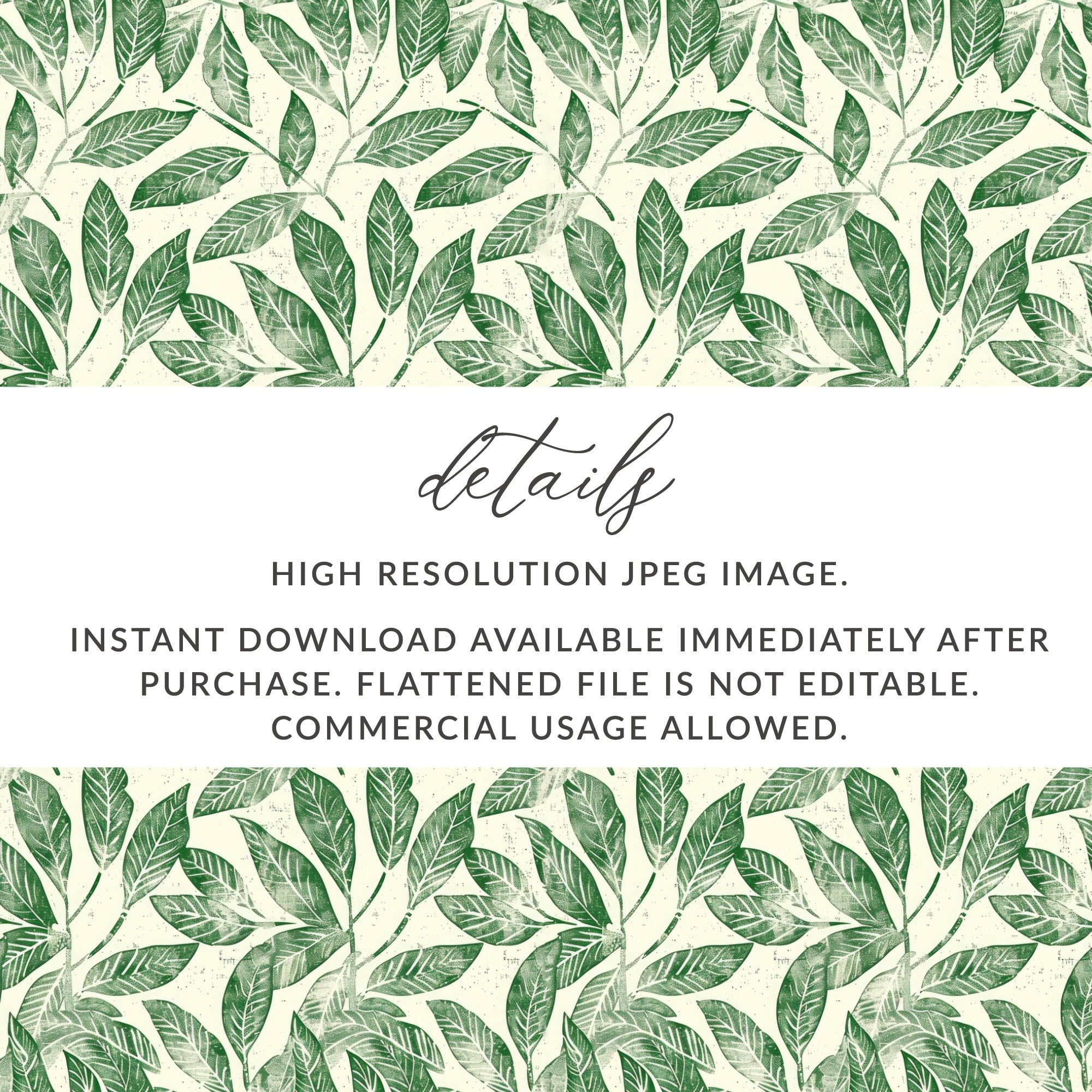 Green Leaves High Resolution Instant Download Image