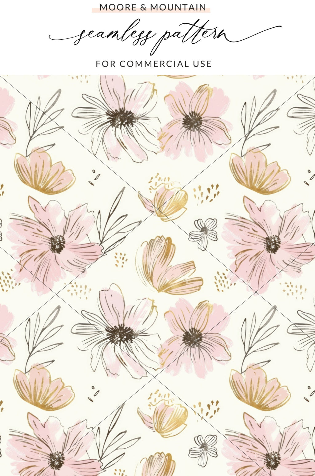 Beautiful Floral Seamless Pattern for Commercial Use