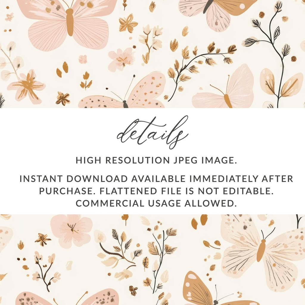 High Resolution Butterfly and Floral Digital Art JPEG