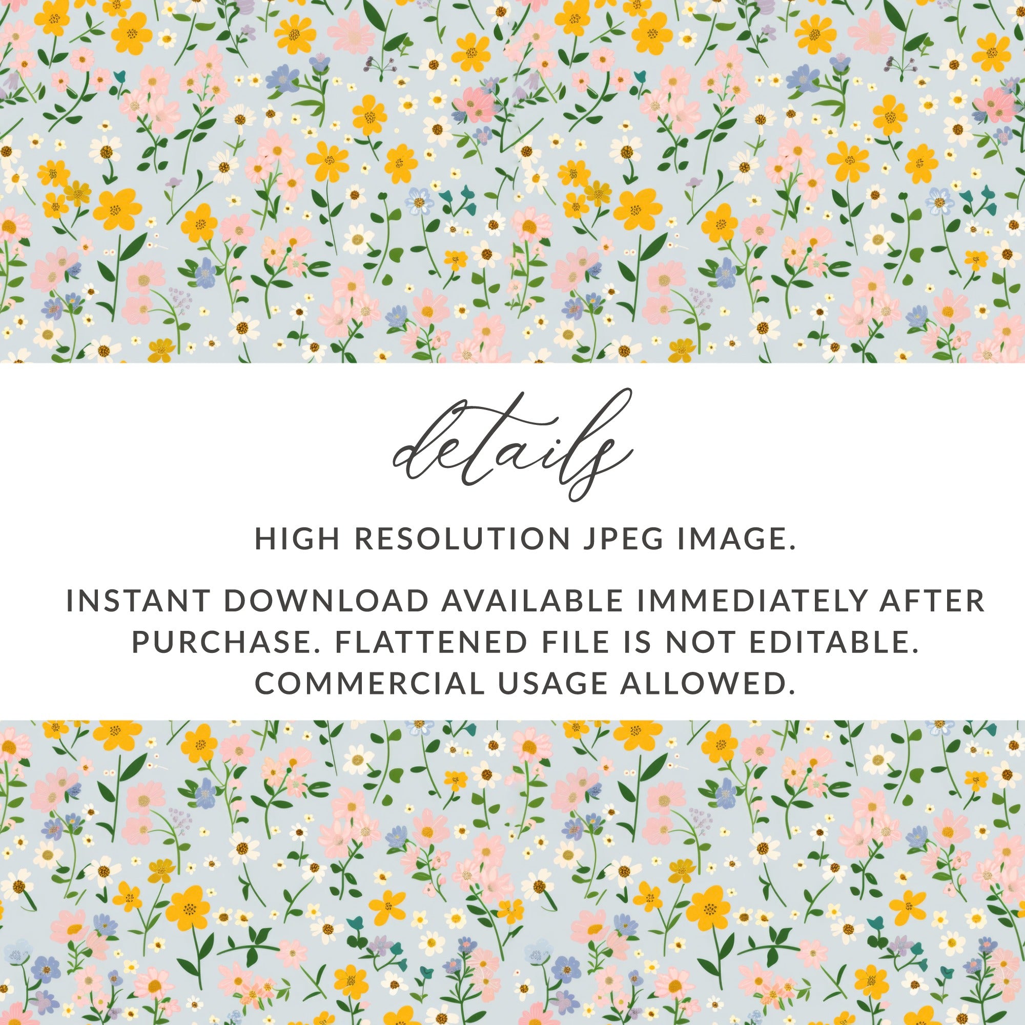 High Resolution JPEG Instant Download Floral Pattern