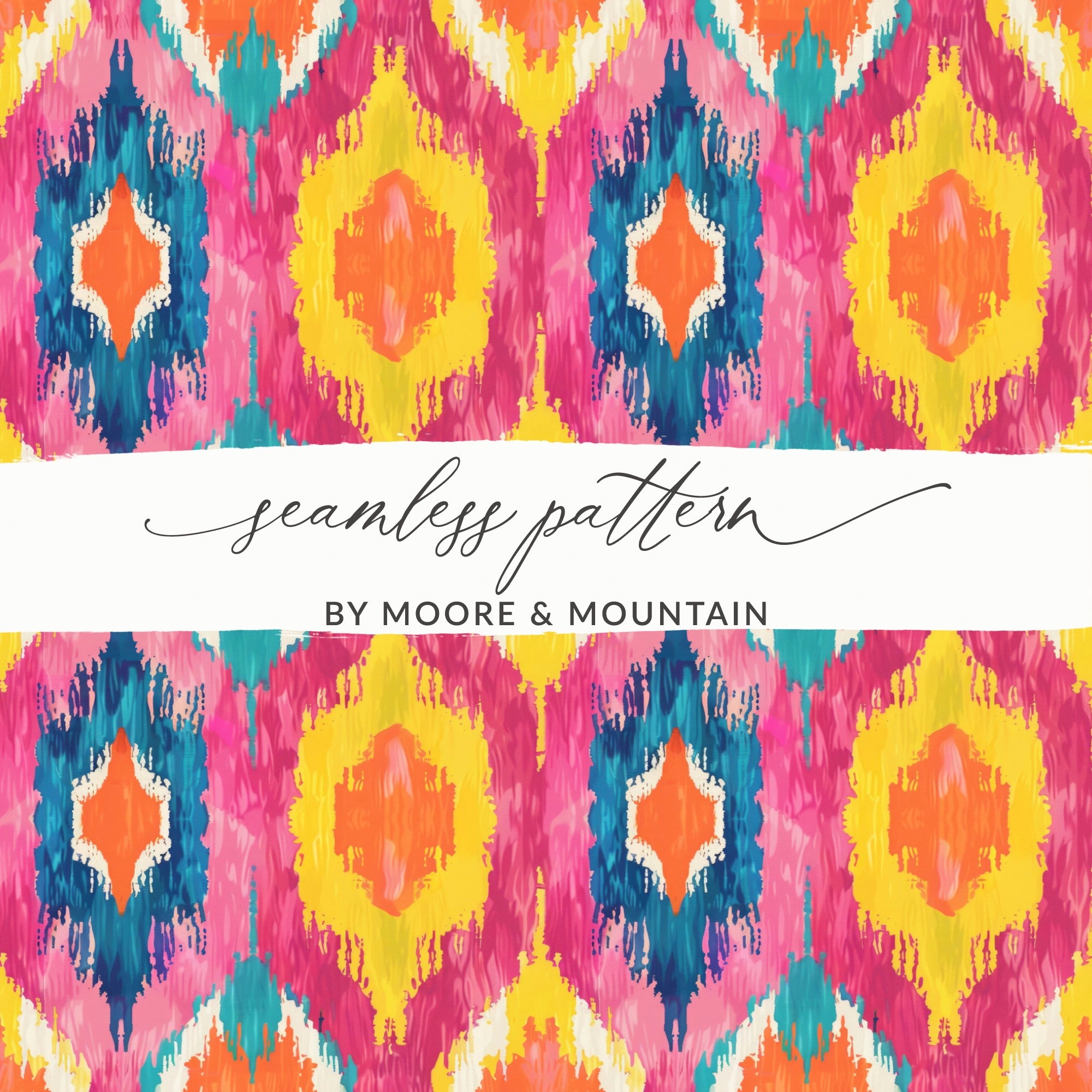 Vibrant Abstract Seamless Pattern by Moore & Mountain