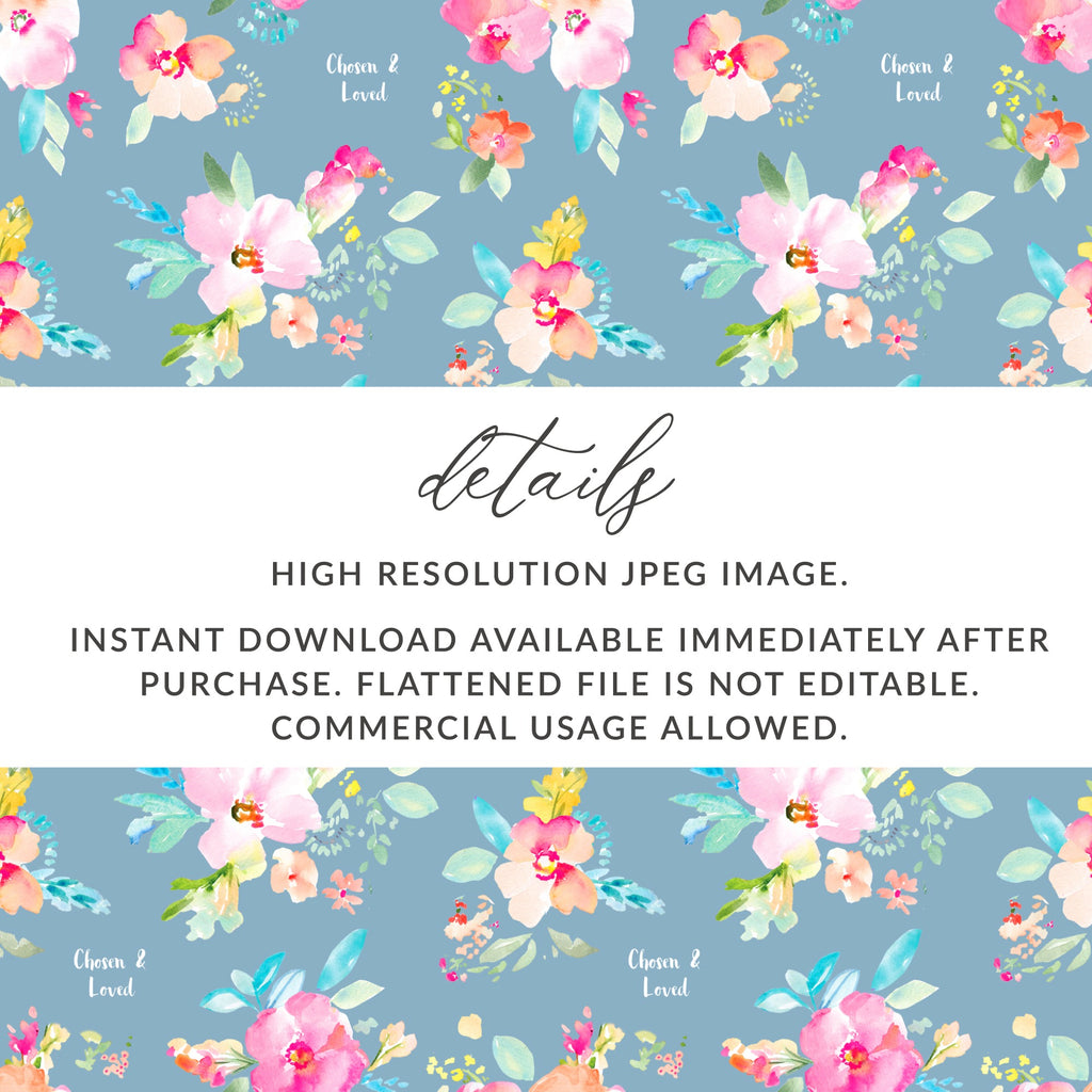 High Resolution Floral Pattern JPEG Commercial Usage