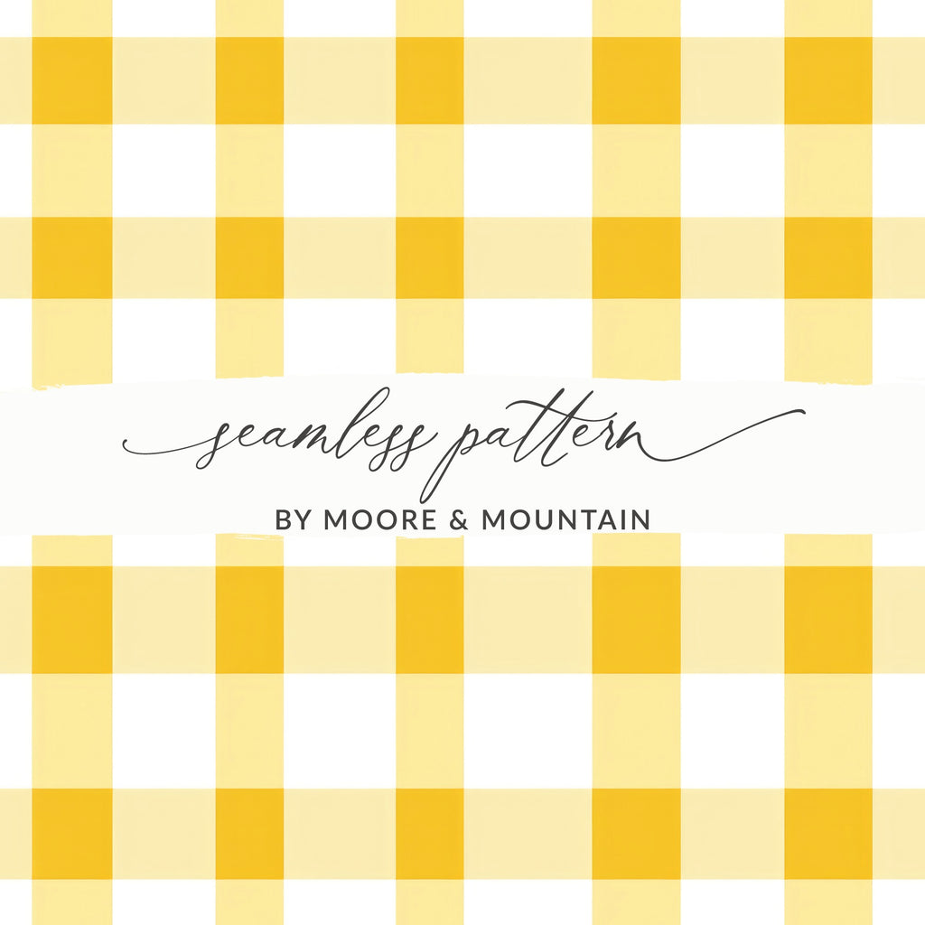 Yellow and White Plaid Seamless Pattern Design