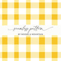 Yellow and White Plaid Seamless Pattern Design
