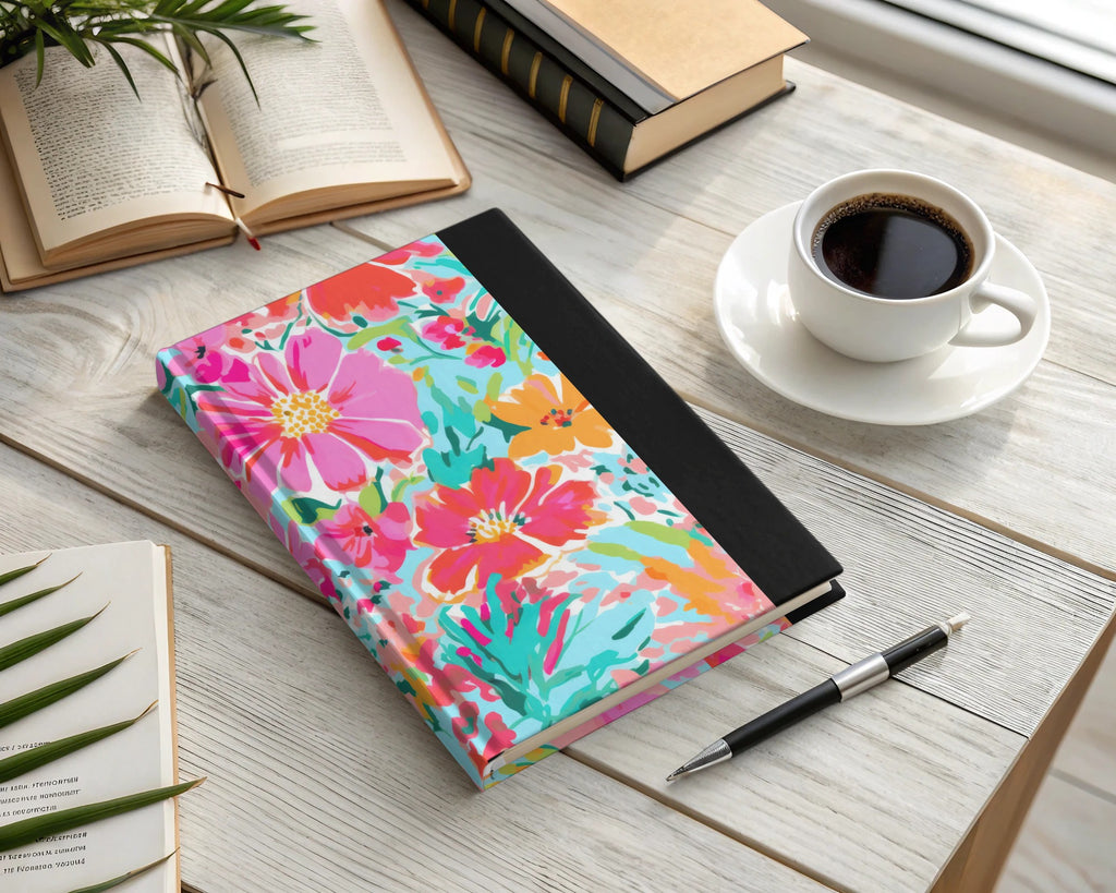 Vibrant Floral Pattern Hardcover Journal for Writing
