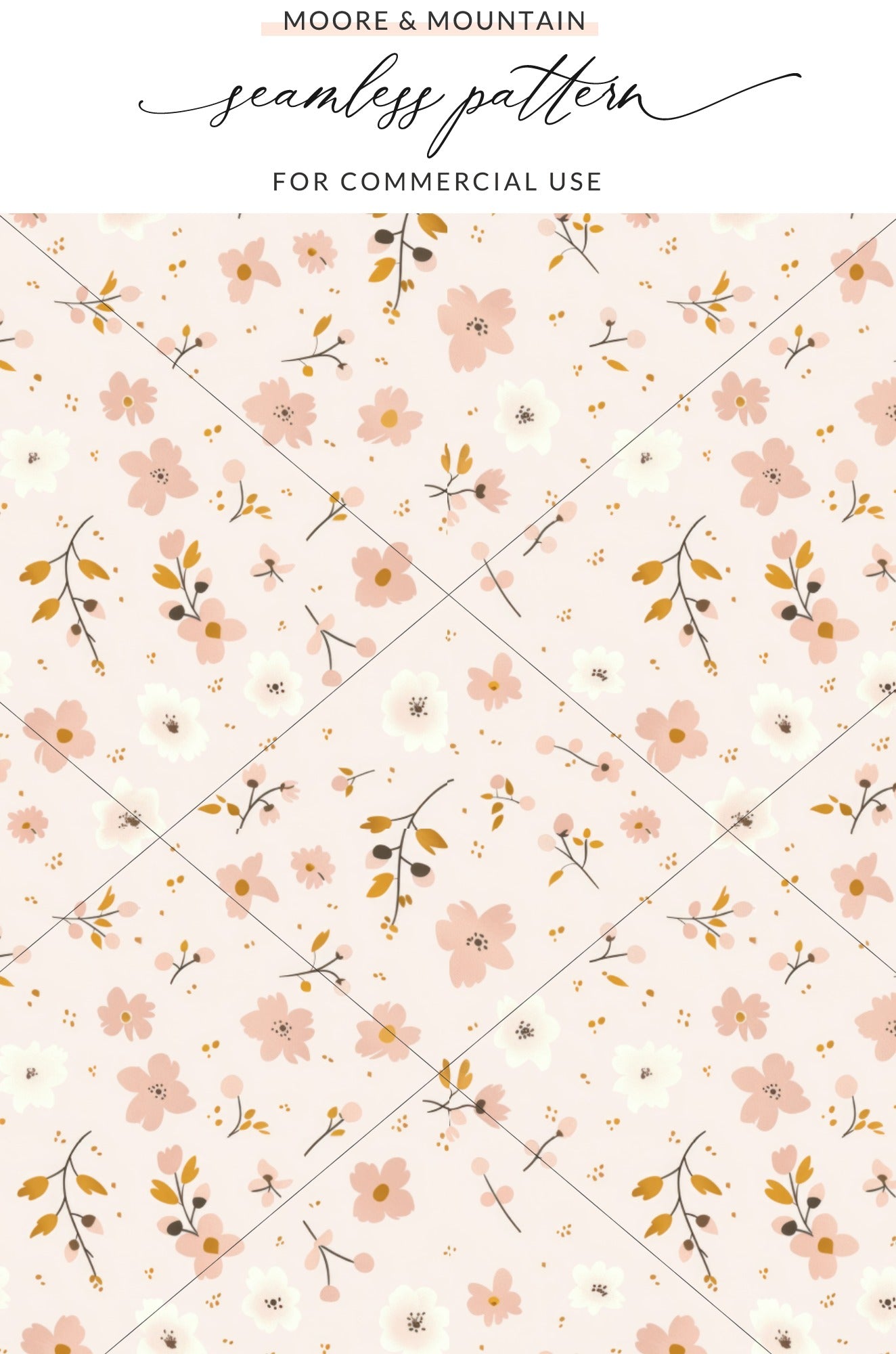 Elegant Floral Seamless Pattern for Commercial Use