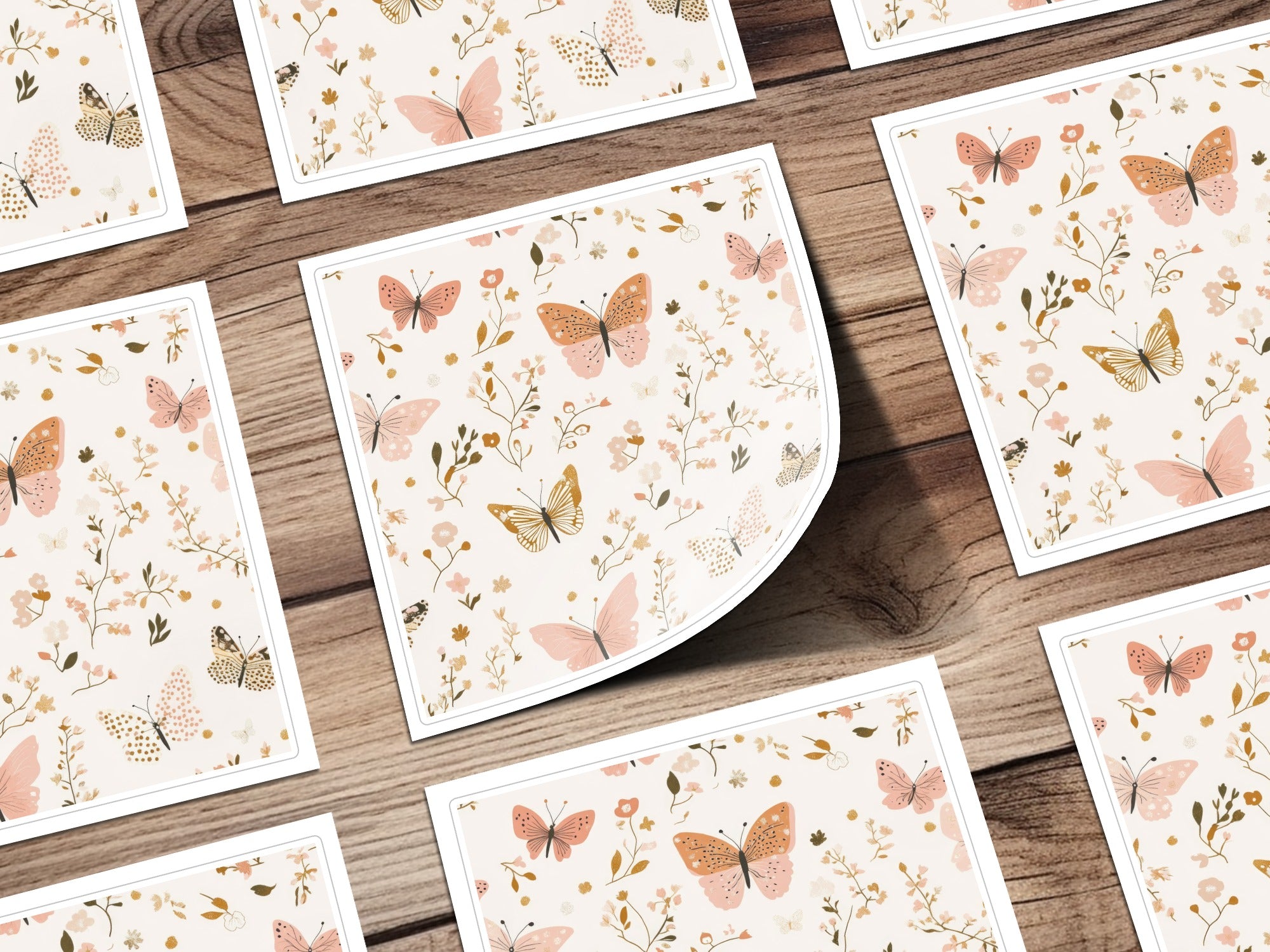 Butterflies and Flowers Themed Sticker Sheets set