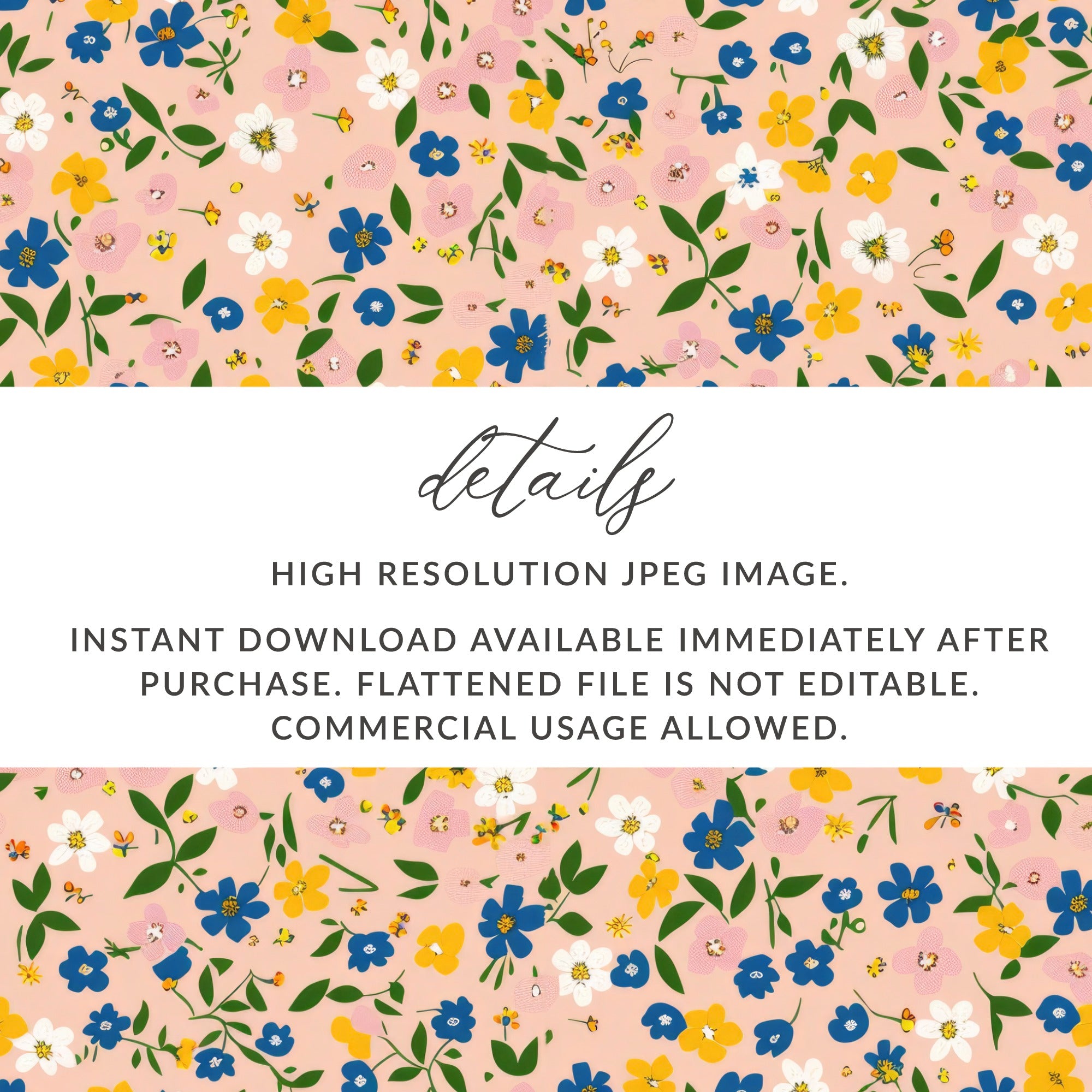 High Resolution Floral JPEG Image for Instant Download