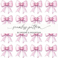 Pink Heart Bow Seamless Pattern by Moore & Mountain