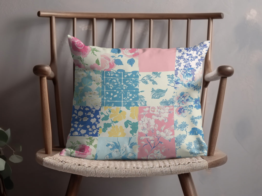 Vintage Floral Patchwork Decorative Cushion Cover Product
