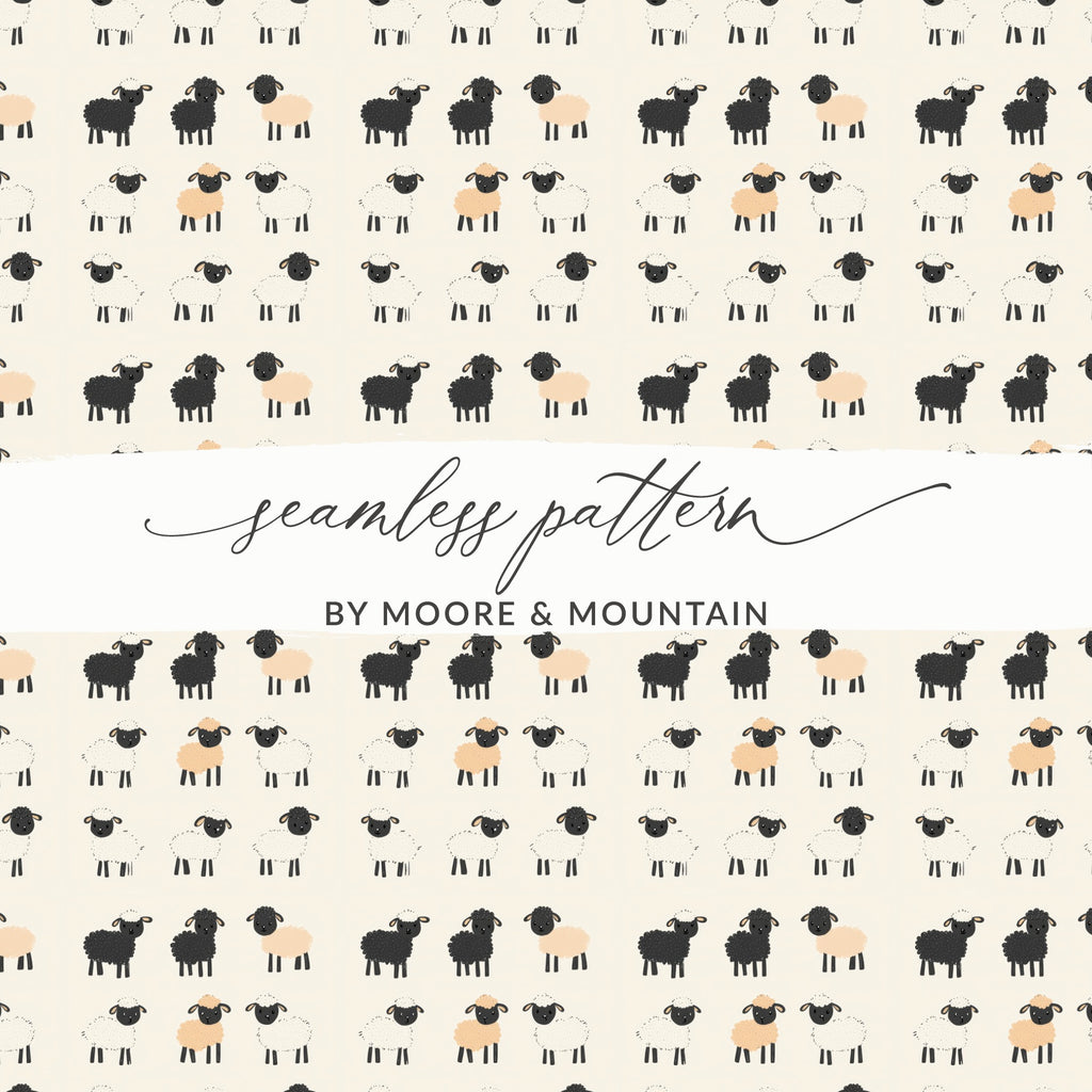Cute Sheep Seamless Pattern BY MOORE & MOUNTAIN product type